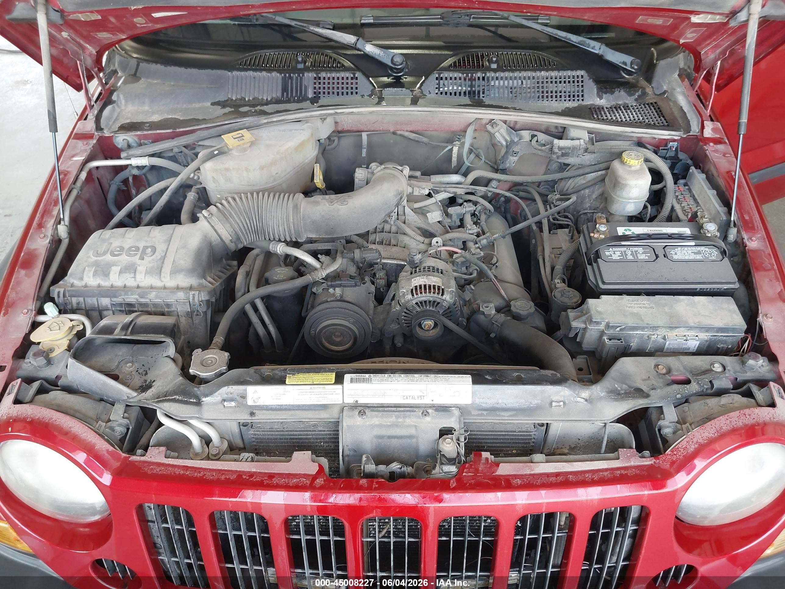 2007 Jeep Liberty Sport Red vin: 1J4GL48K87W573281