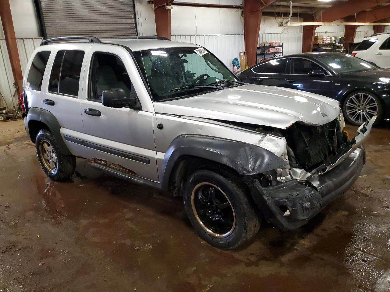 2007 Jeep Liberty Sport Silver vin: 1J4GL48K87W696434