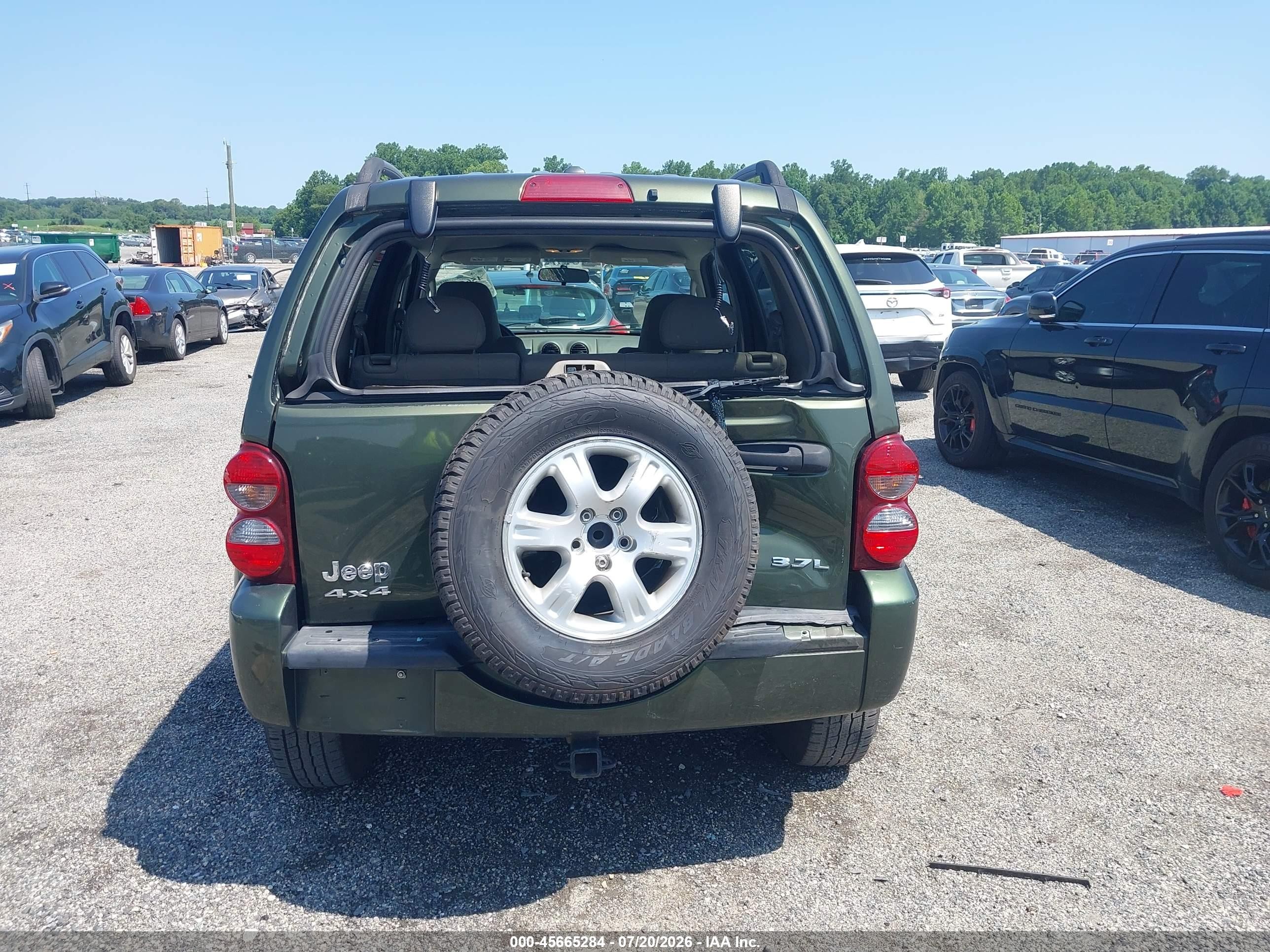 2007 Jeep Liberty Sport Green vin: 1J4GL48K87W697437