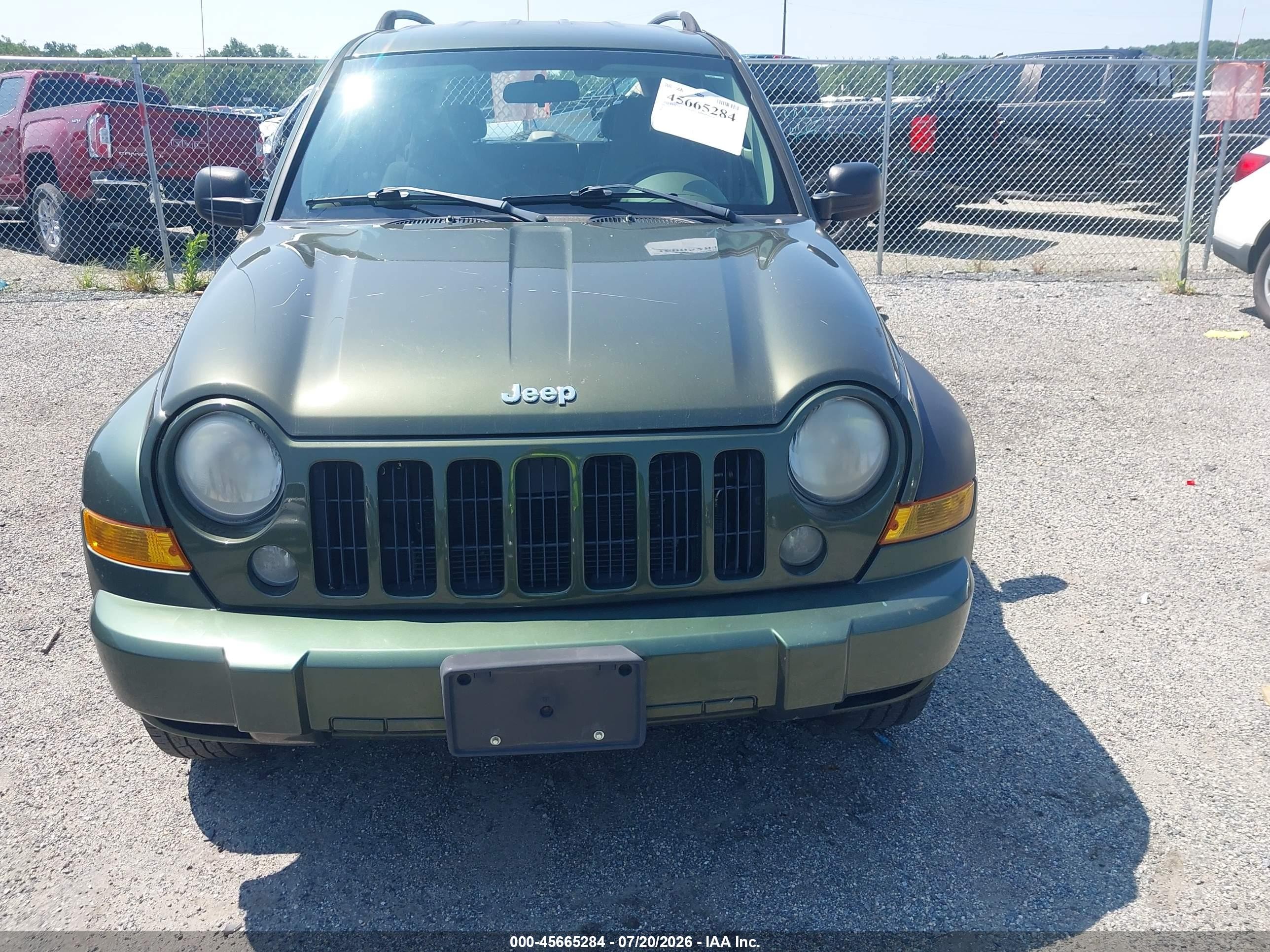 2007 Jeep Liberty Sport Green vin: 1J4GL48K87W697437