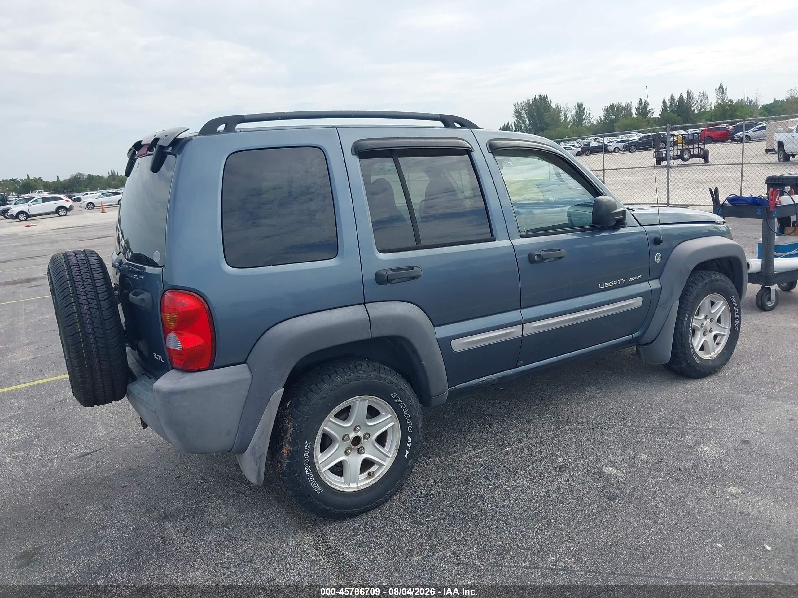 2002 Jeep Liberty Sport Синий vin: 1J4GL48K92W282894