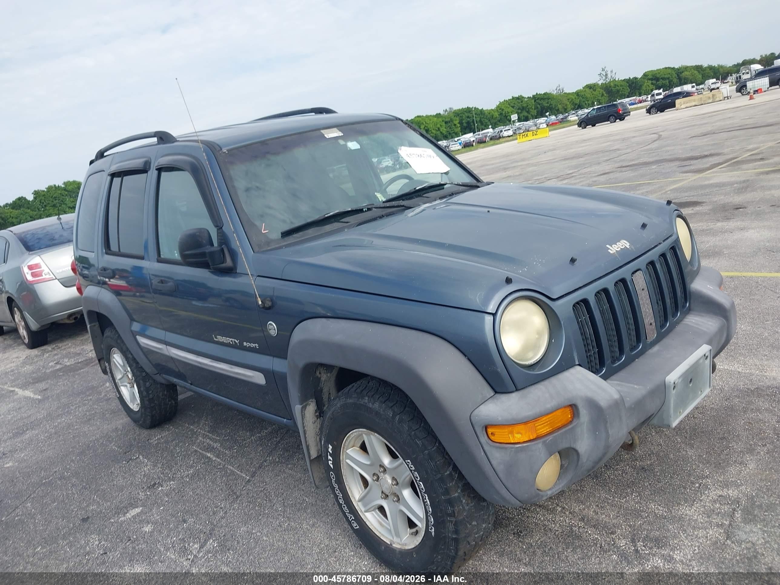 2002 Jeep Liberty Sport Синий vin: 1J4GL48K92W282894
