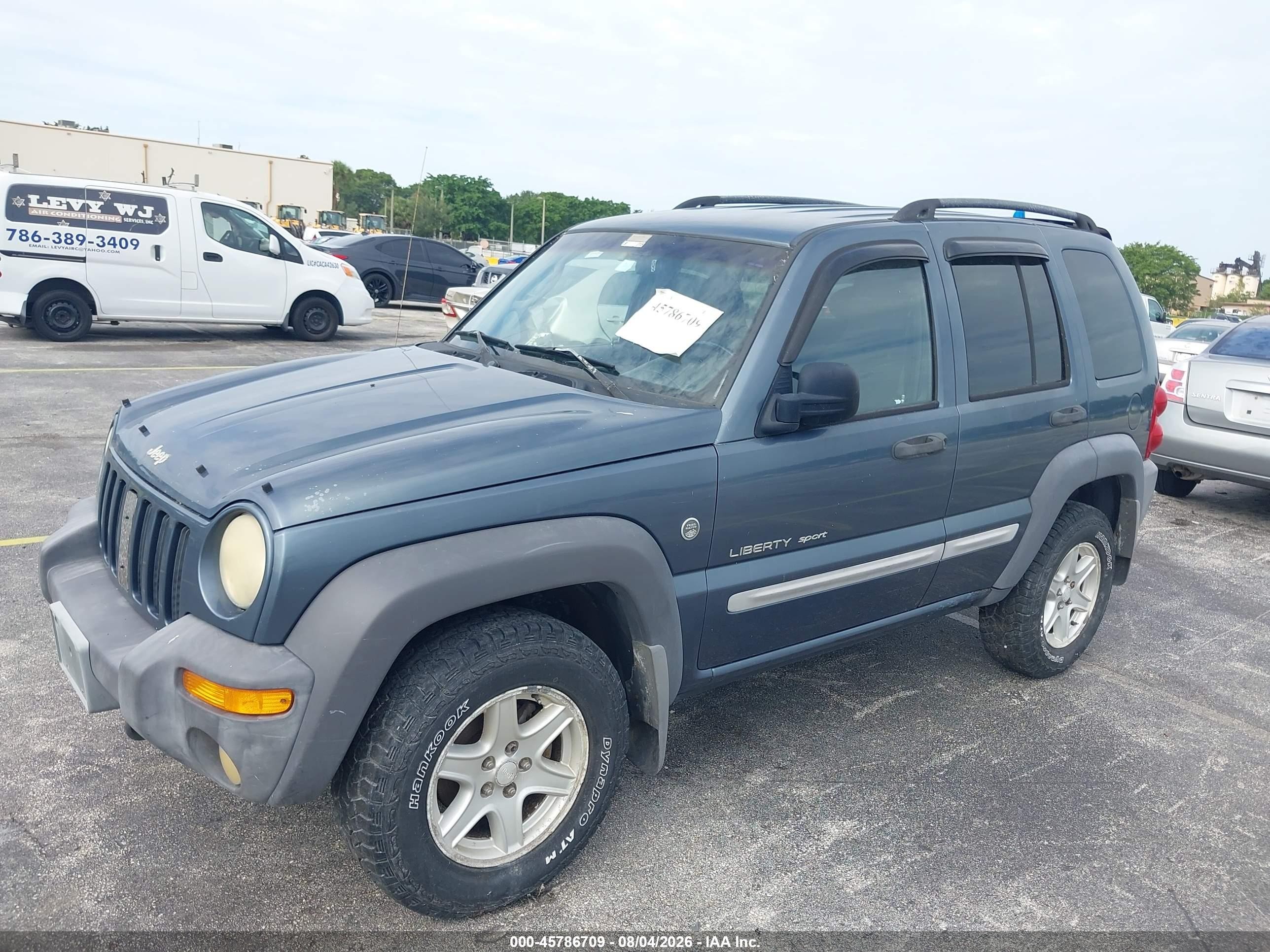 2002 Jeep Liberty Sport Синий vin: 1J4GL48K92W282894
