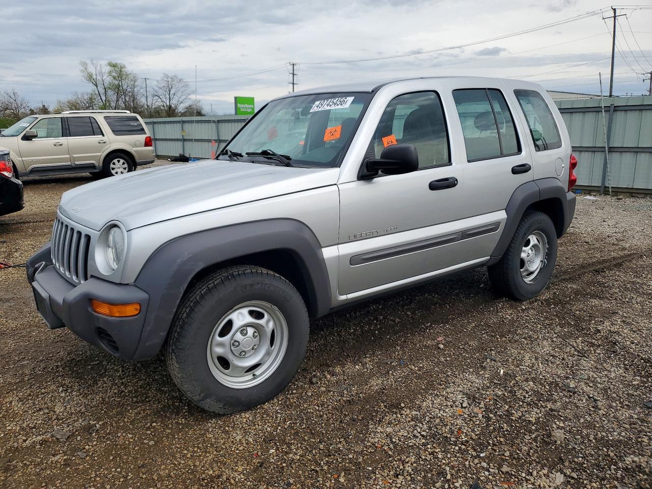 2002 Jeep Liberty Sport Silver vin: 1J4GL48K92W343628