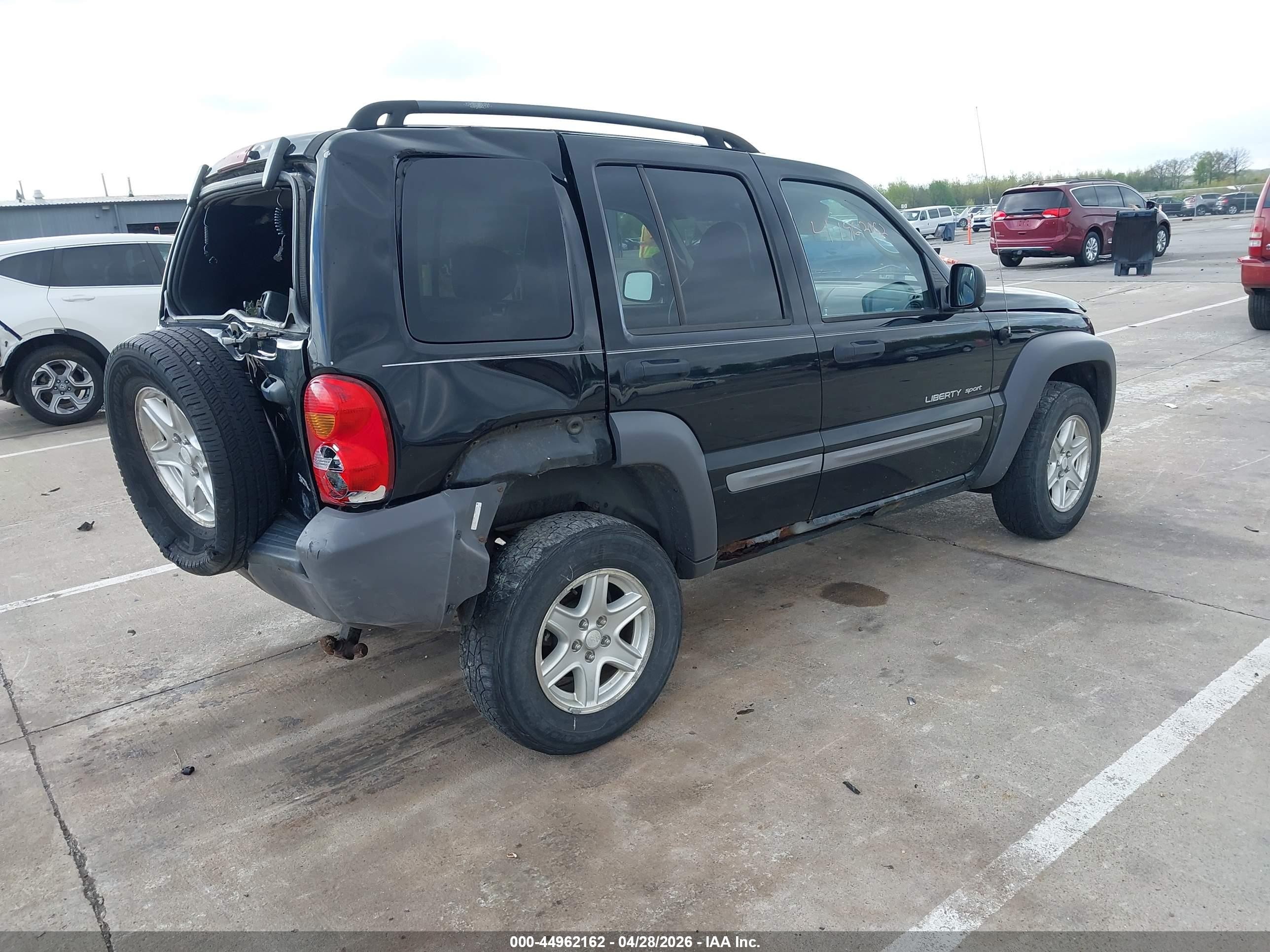 2003 Jeep Liberty Sport Черный vin: 1J4GL48K93W501595