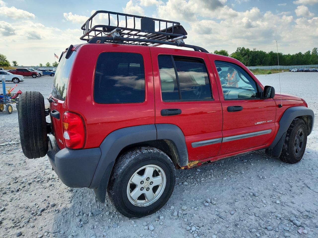 2003 Jeep Liberty Sport Red vin: 1J4GL48K93W528019