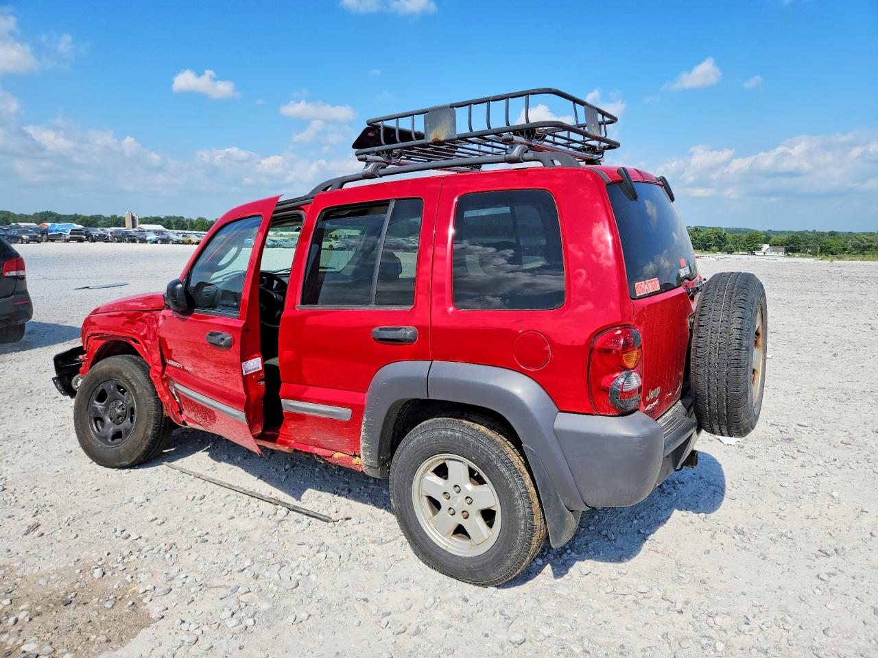 2003 Jeep Liberty Sport Red vin: 1J4GL48K93W528019