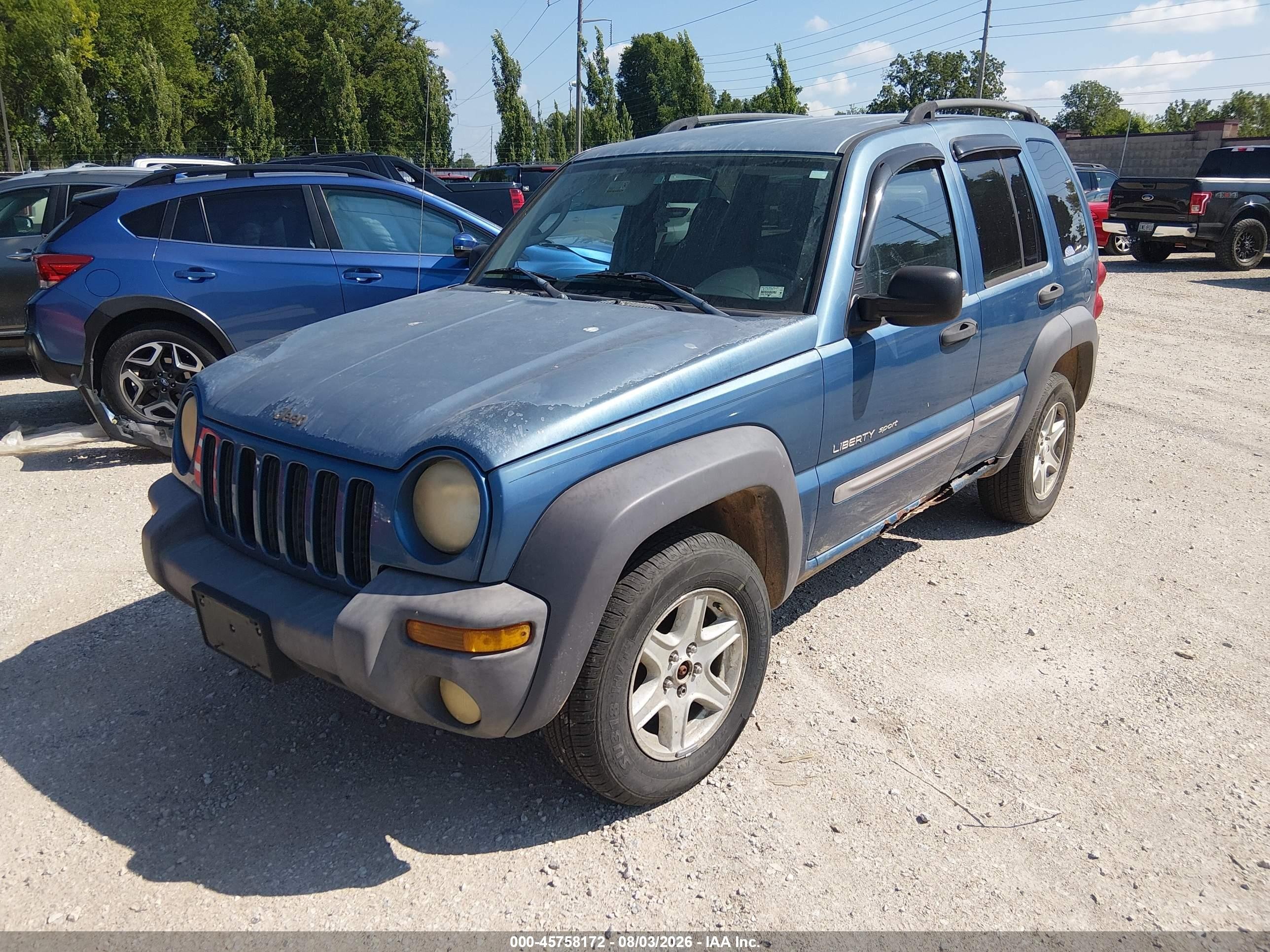2003 Jeep Liberty Sport Blue vin: 1J4GL48K93W570223