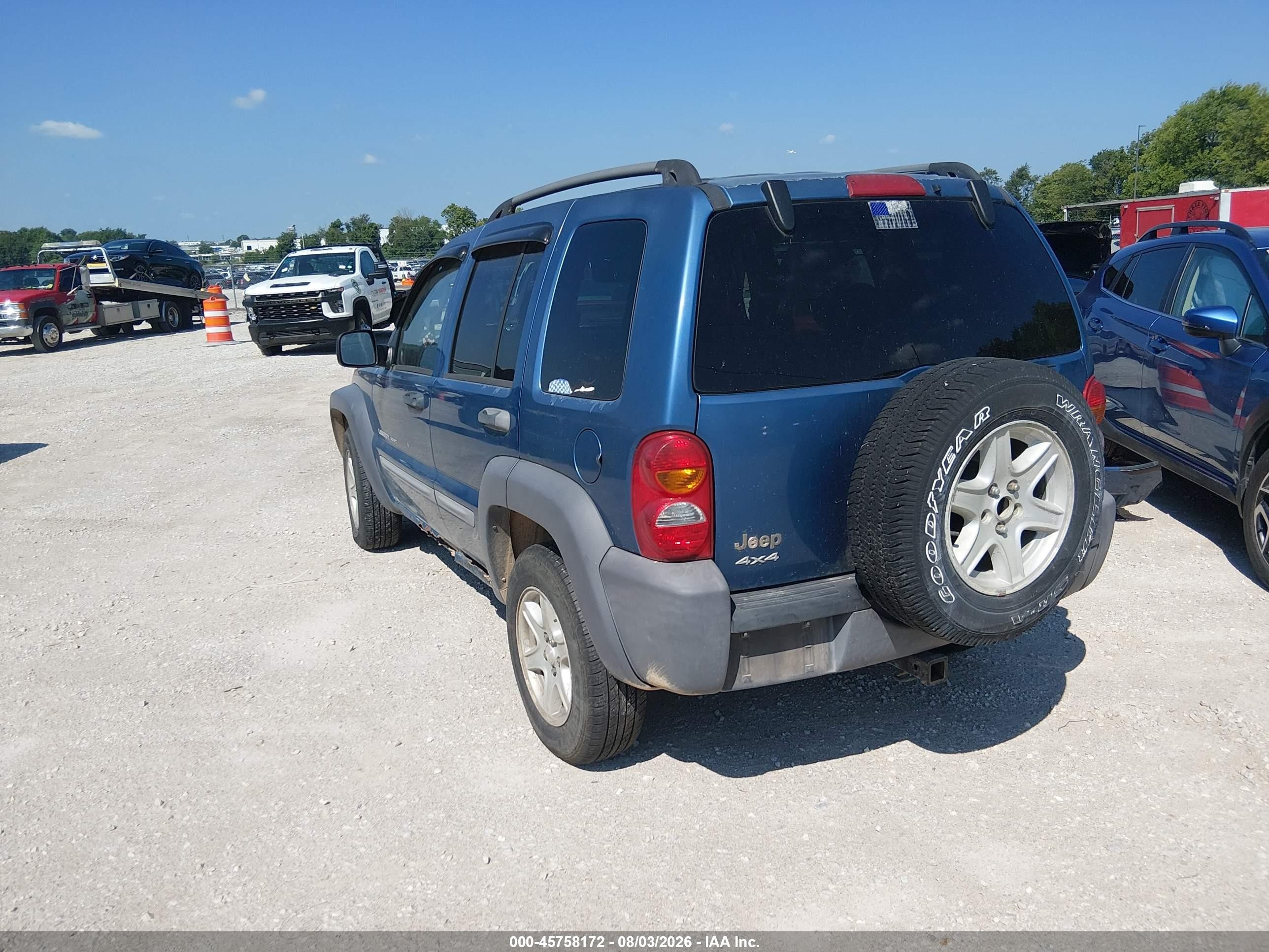 2003 Jeep Liberty Sport Blue vin: 1J4GL48K93W570223