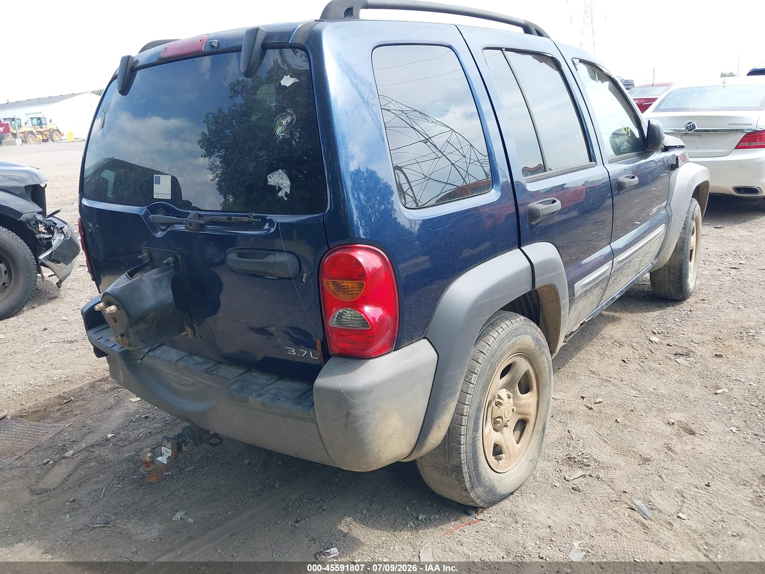 2003 Jeep Liberty Sport Dark Blue vin: 1J4GL48K93W594358