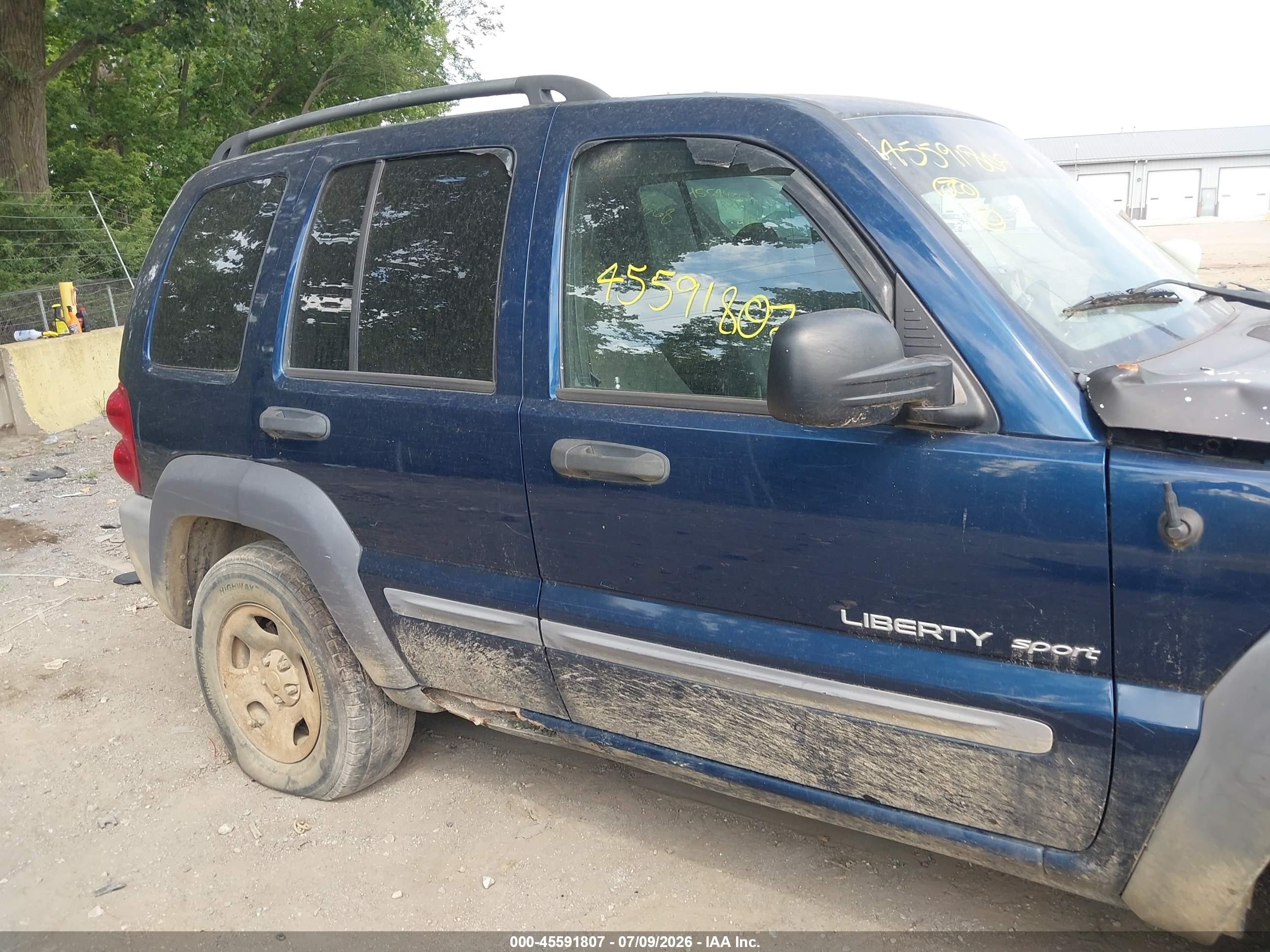 2003 Jeep Liberty Sport Dark Blue vin: 1J4GL48K93W594358