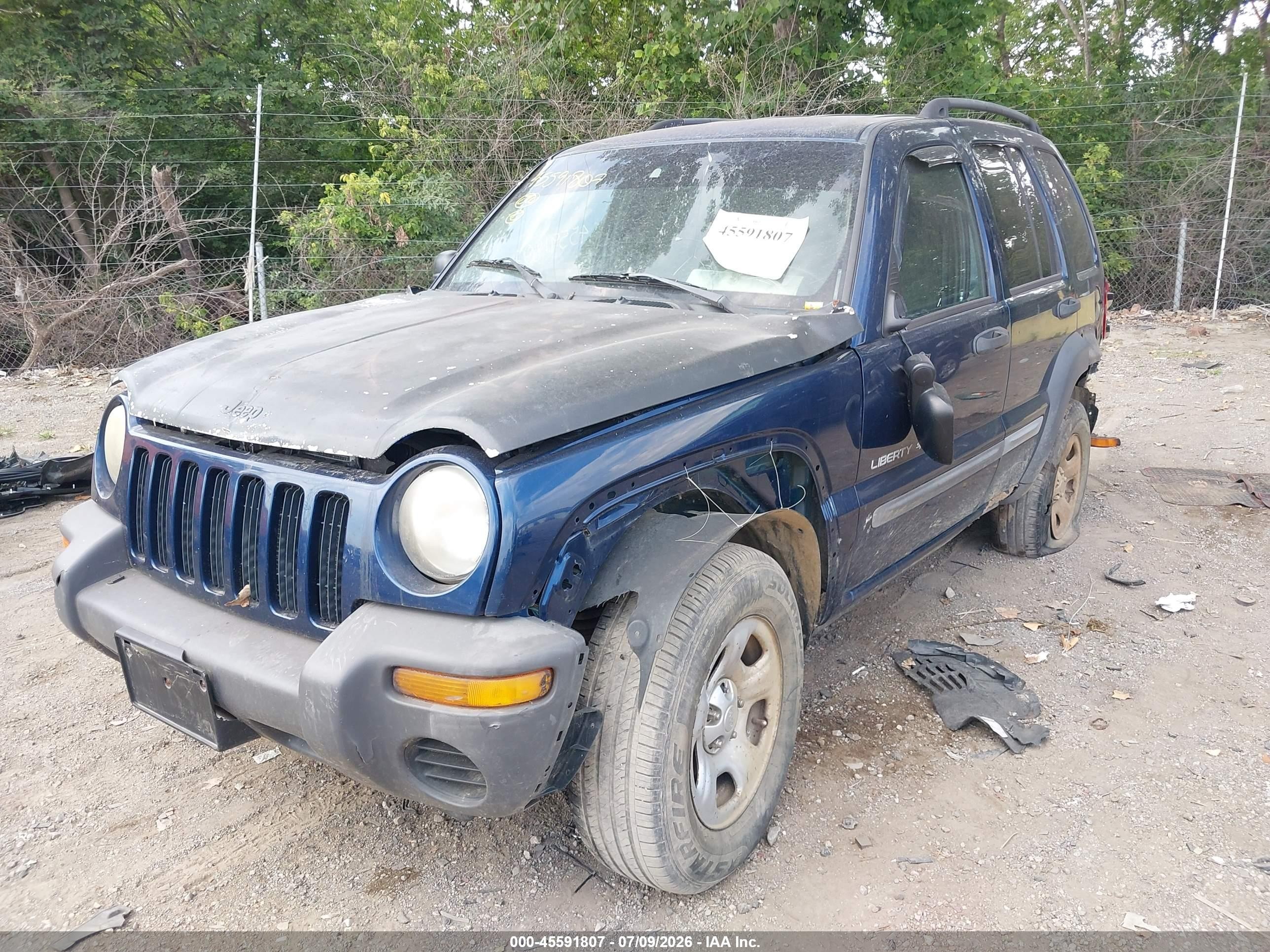 2003 Jeep Liberty Sport Dark Blue vin: 1J4GL48K93W594358