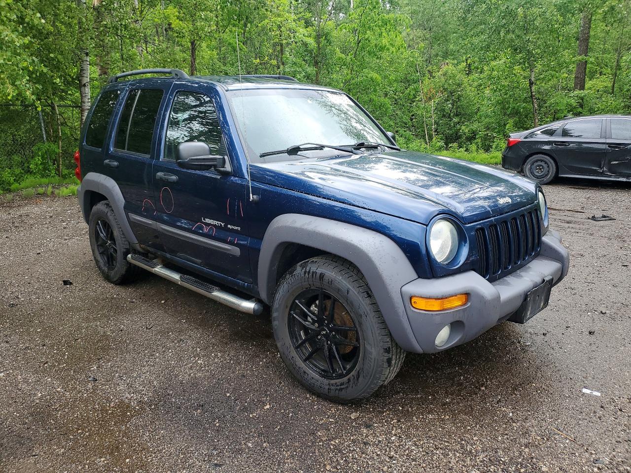 2003 Jeep Liberty Sport Blue vin: 1J4GL48K93W715521