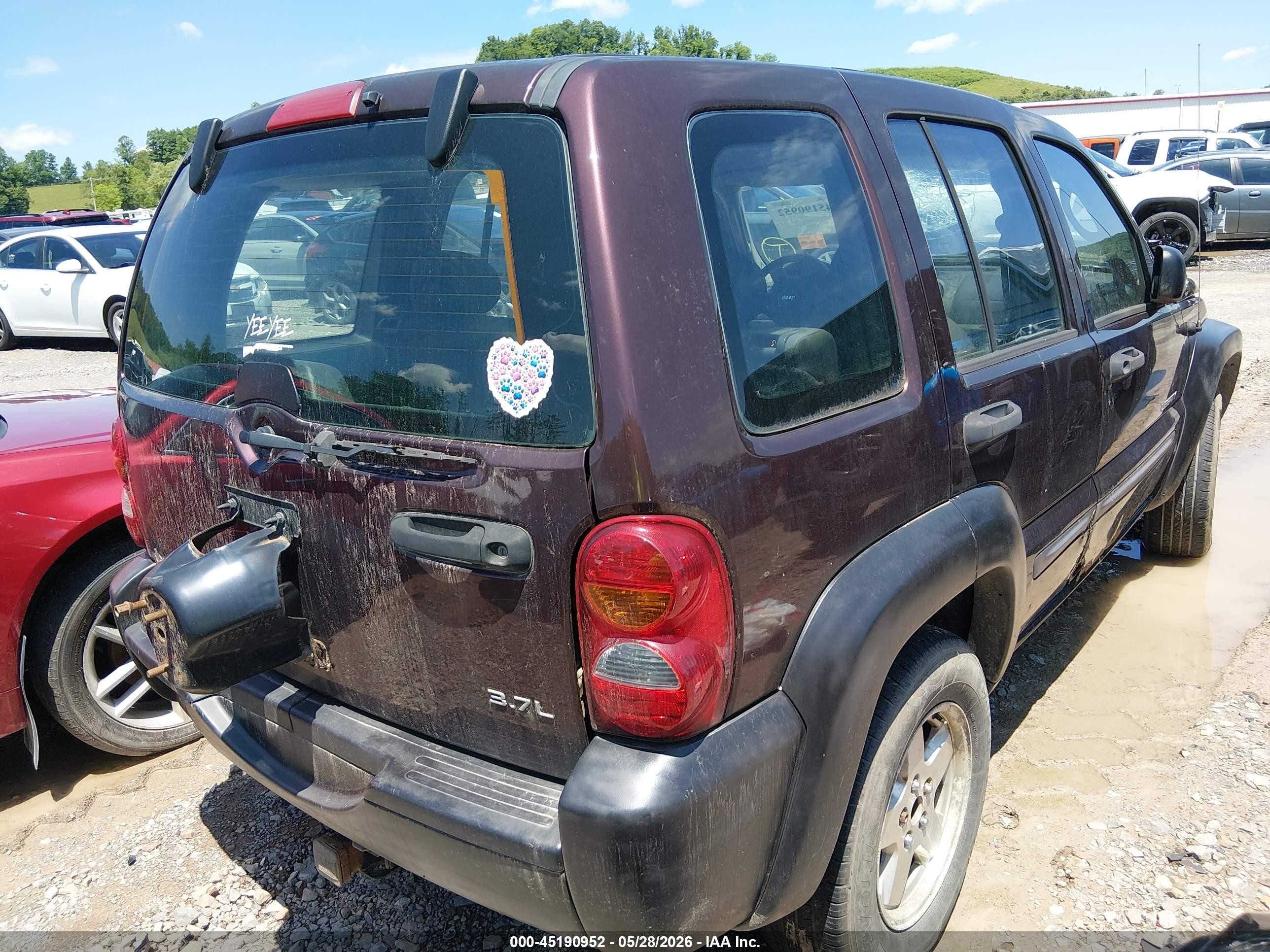2004 Jeep Liberty Sport Purple vin: 1J4GL48K94W319025