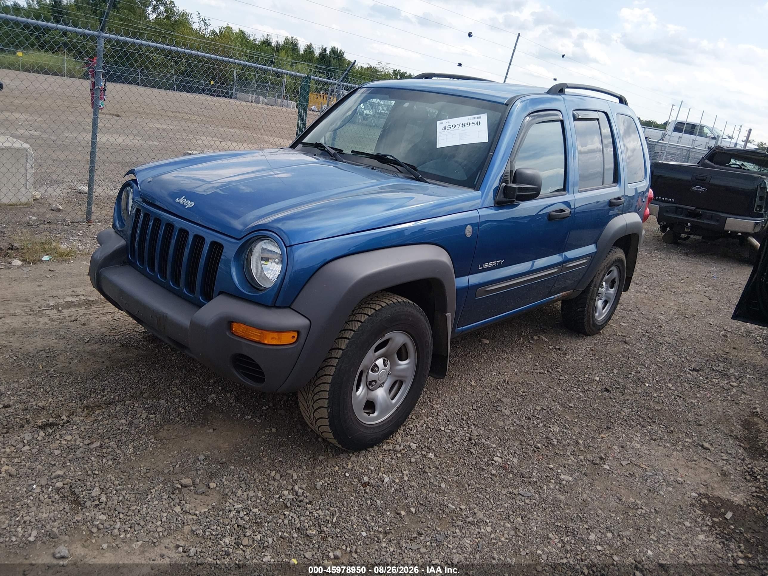 2004 Jeep Liberty Sport Blue vin: 1J4GL48K94W329750