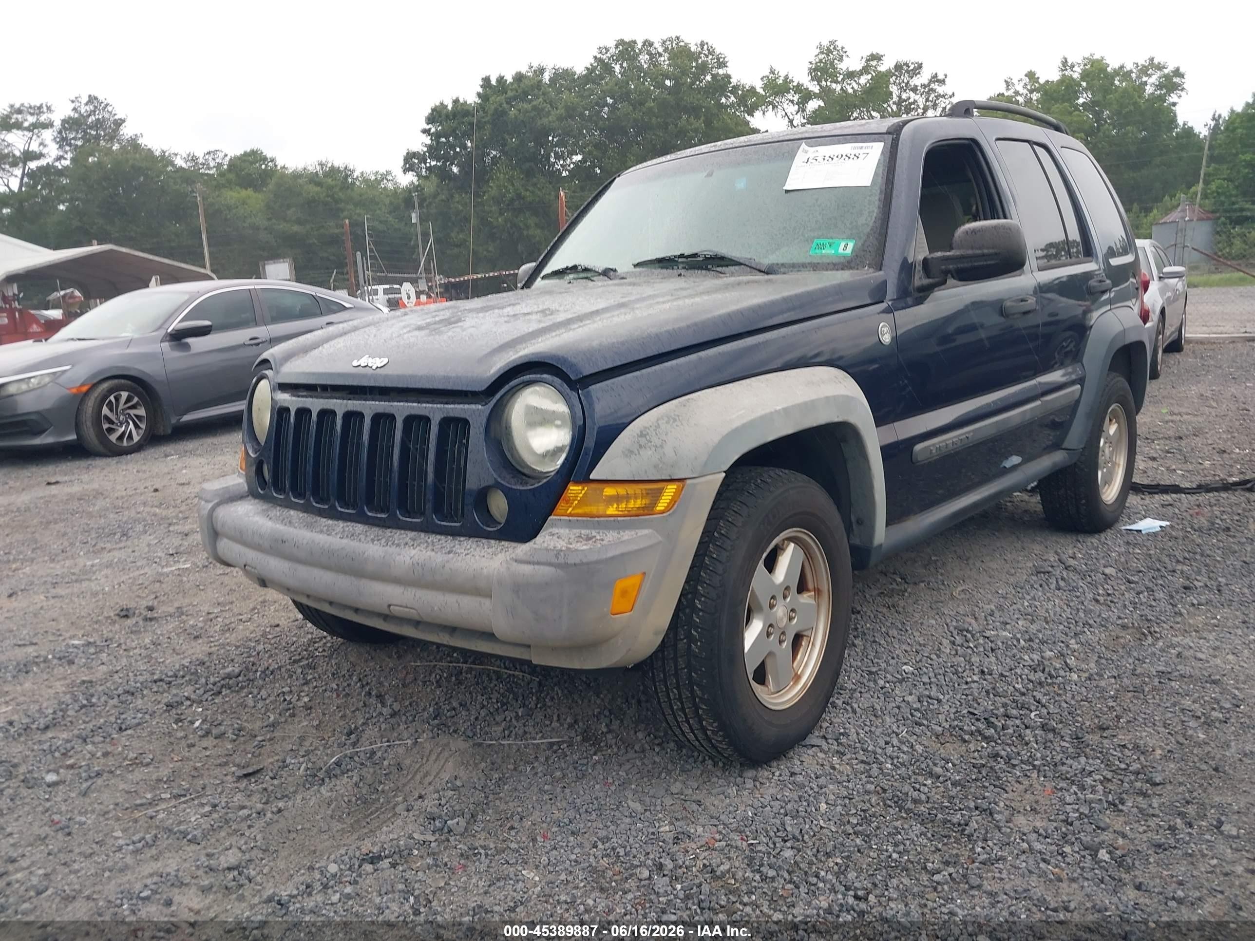 2007 Jeep Liberty Sport Blue vin: 1J4GL48K97W542282