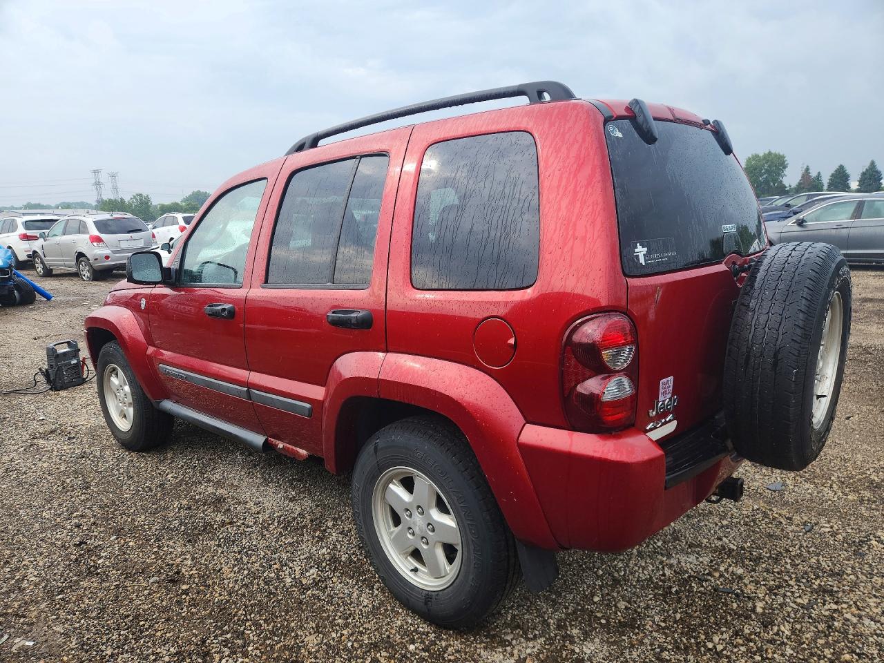 2007 Jeep Liberty Sport Red vin: 1J4GL48K97W685359