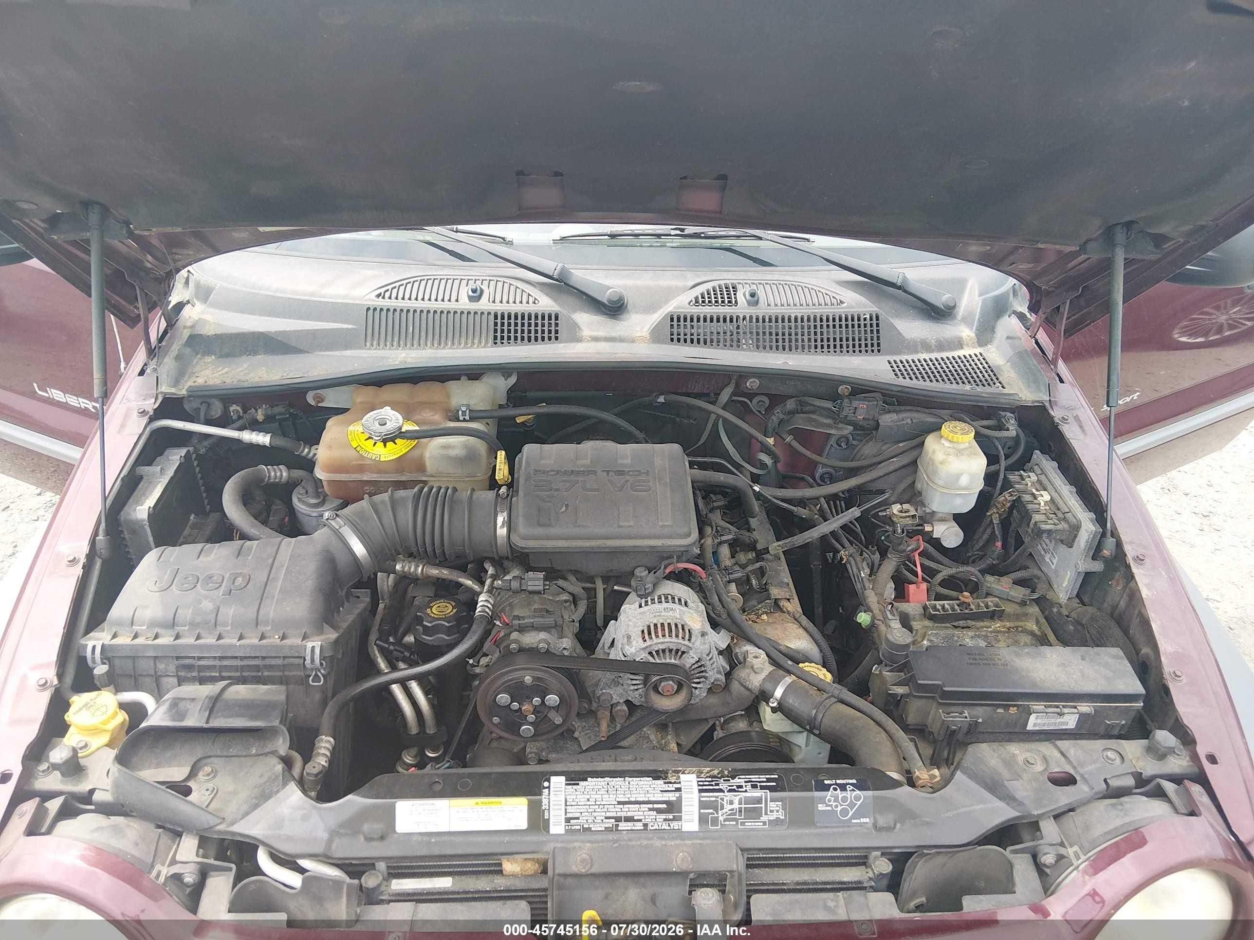 2002 Jeep Liberty Sport Maroon vin: 1J4GL48KX2W118747