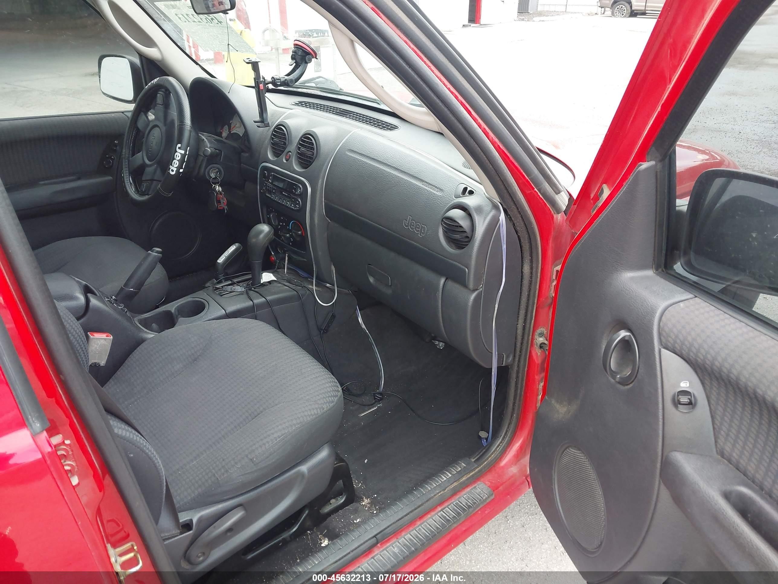 2002 Jeep Liberty Sport Red vin: 1J4GL48KX2W243036