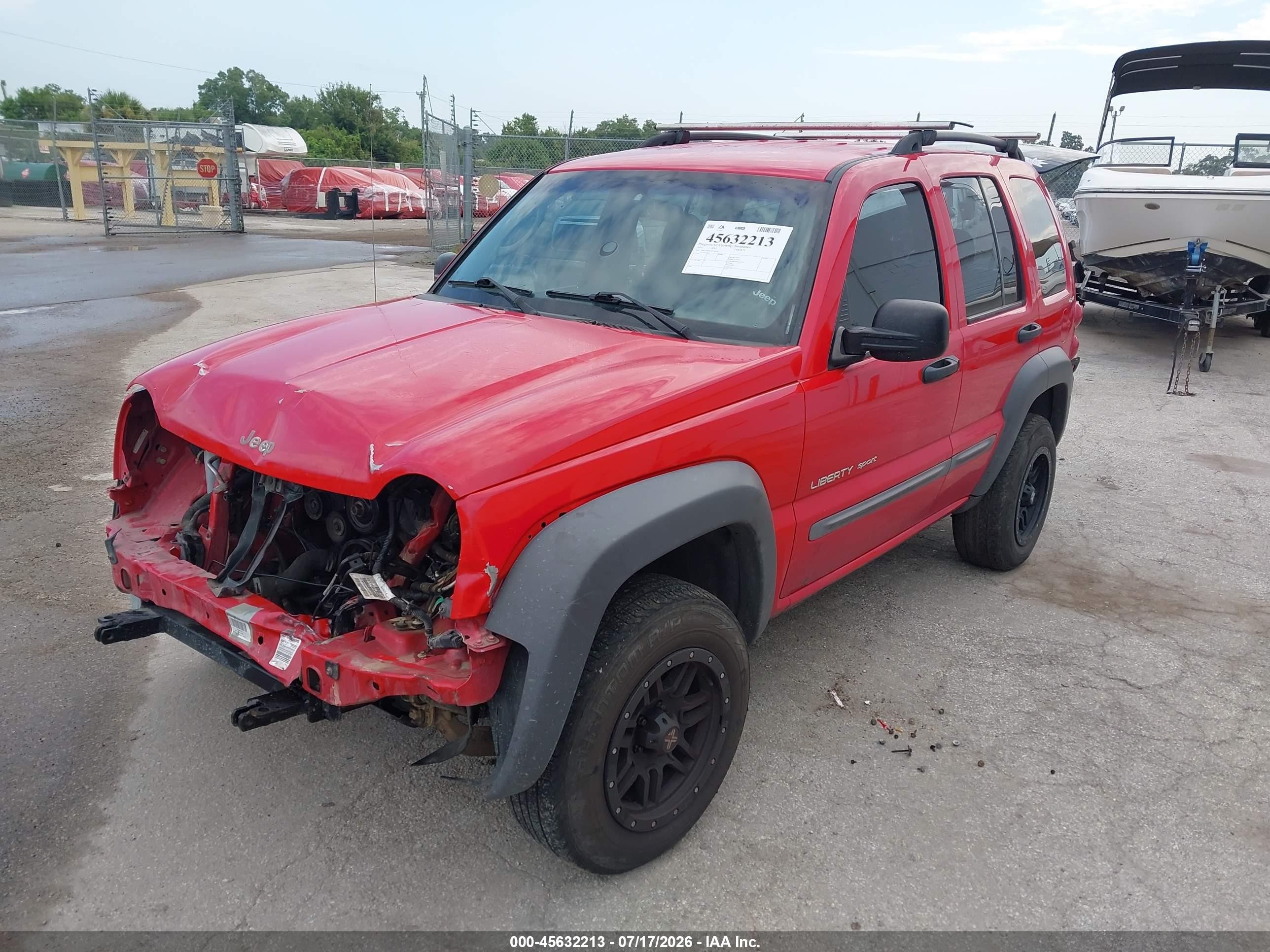 2002 Jeep Liberty Sport Red vin: 1J4GL48KX2W243036