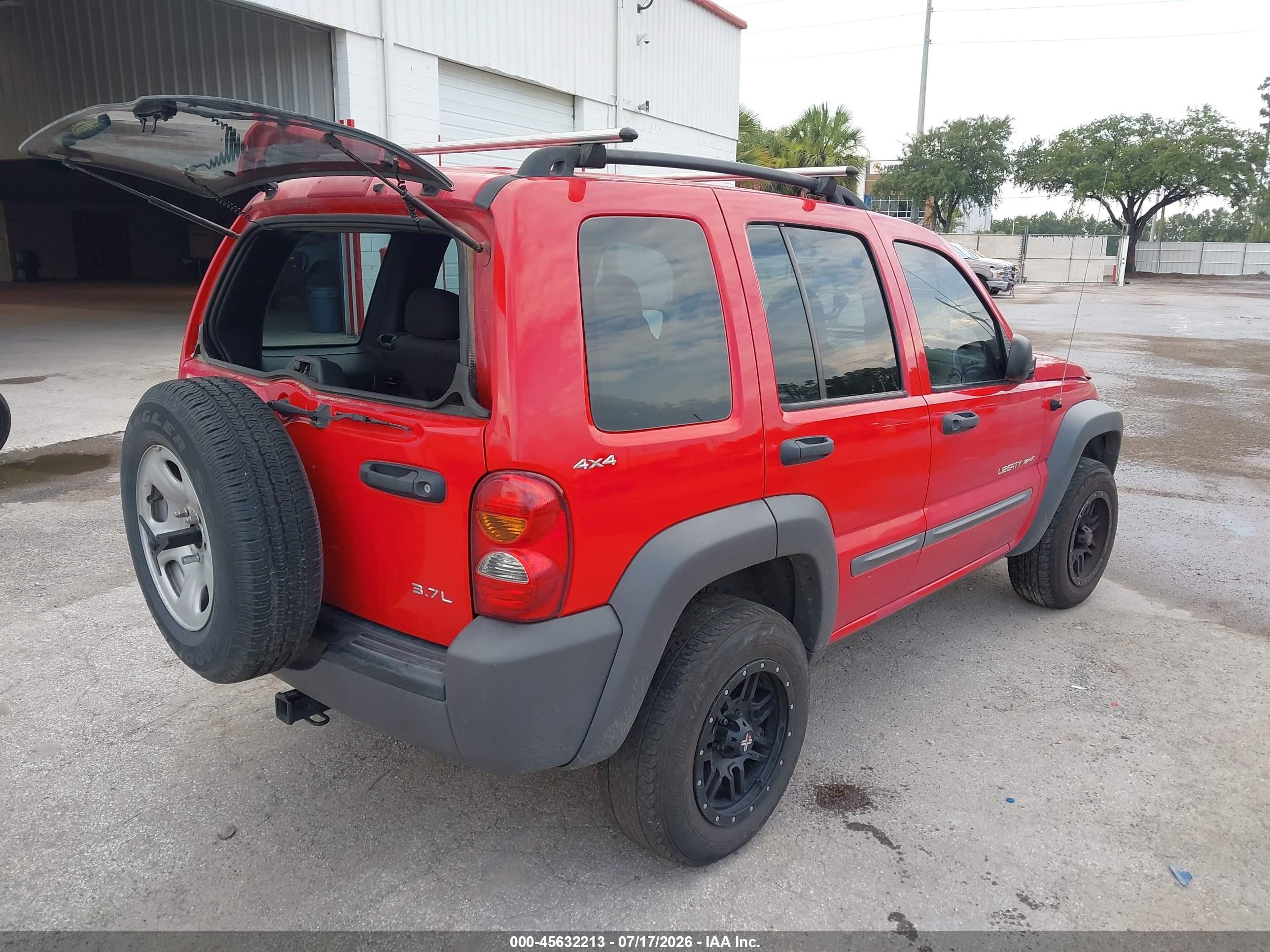 2002 Jeep Liberty Sport Red vin: 1J4GL48KX2W243036