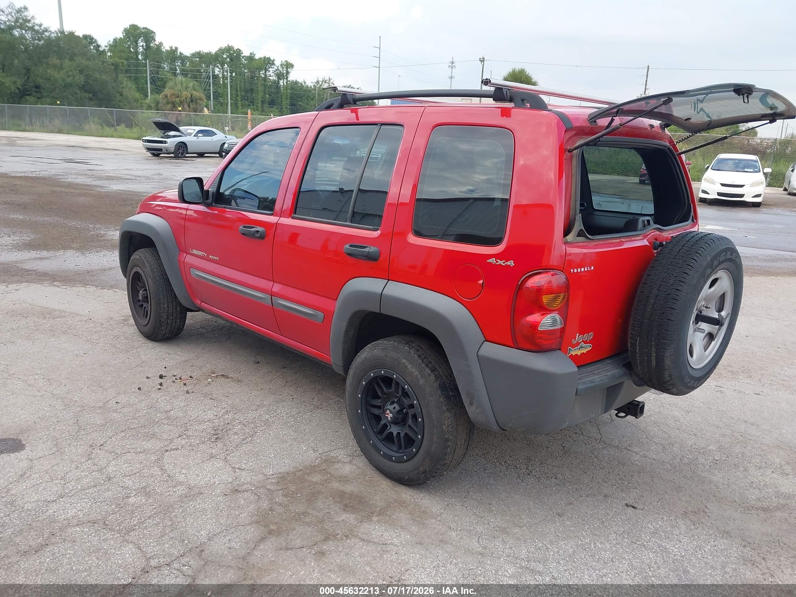 2002 Jeep Liberty Sport Red vin: 1J4GL48KX2W243036