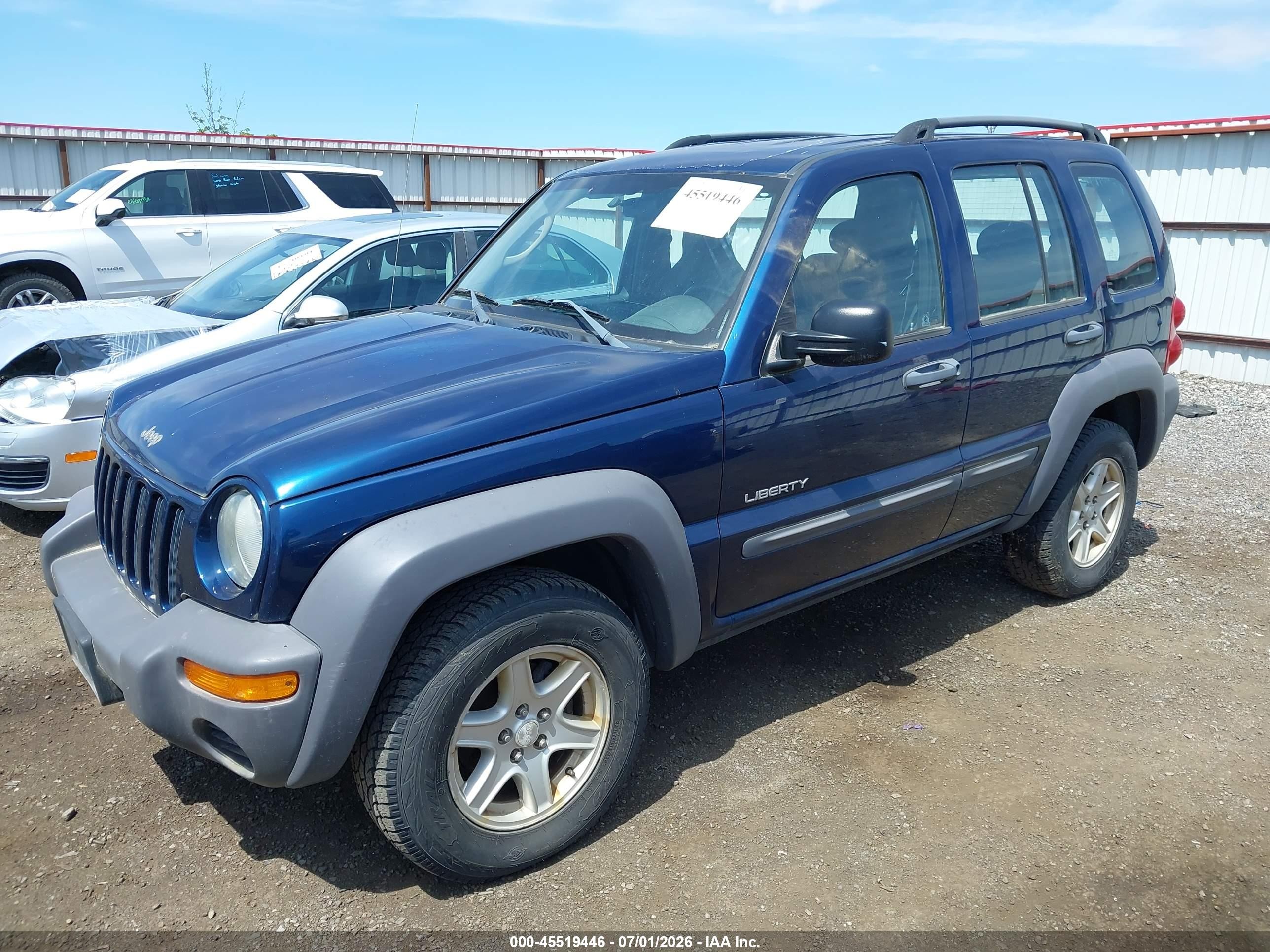 2004 Jeep Liberty Sport Синий vin: 1J4GL48KX4W110022