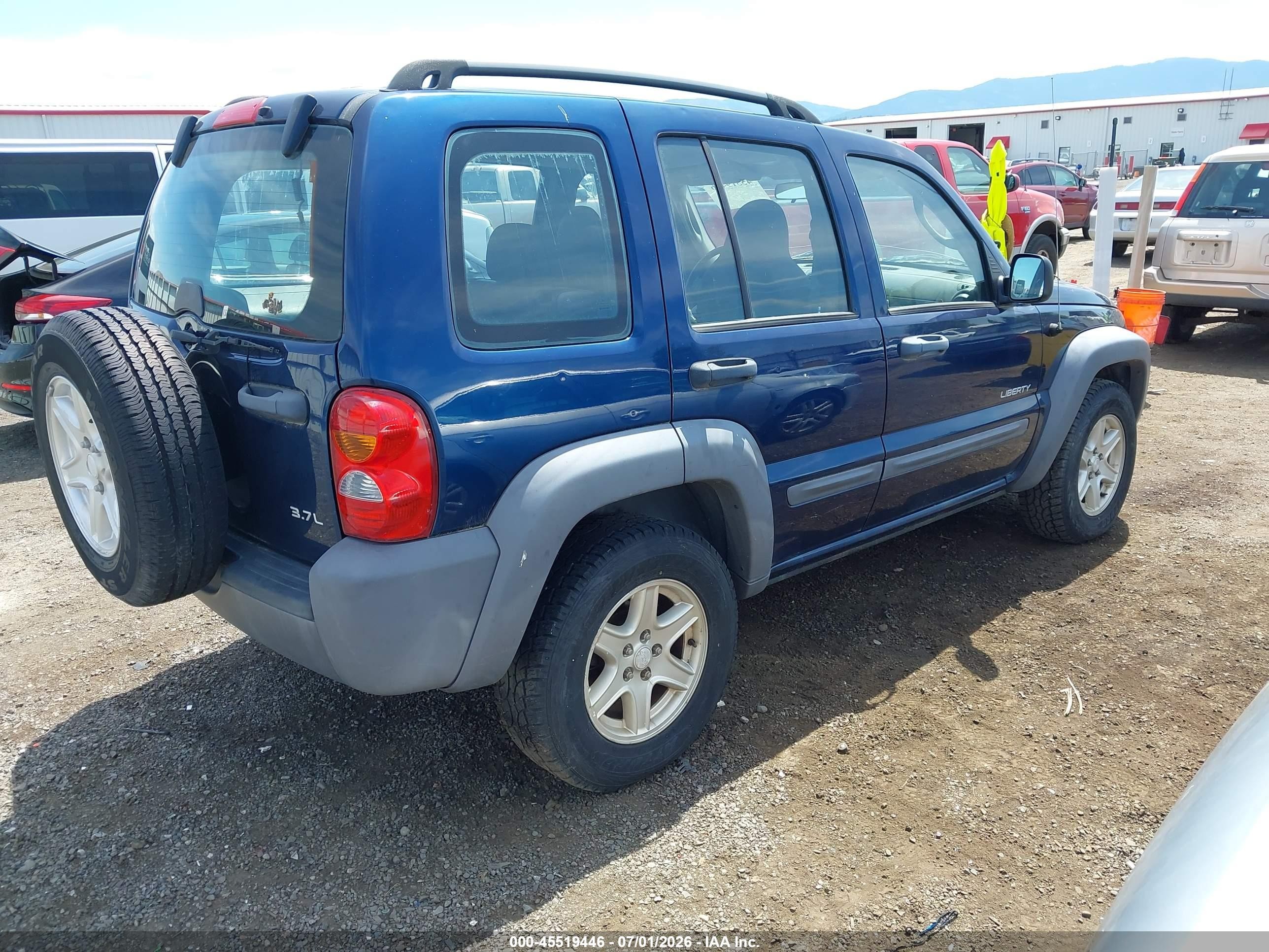 2004 Jeep Liberty Sport Синий vin: 1J4GL48KX4W110022