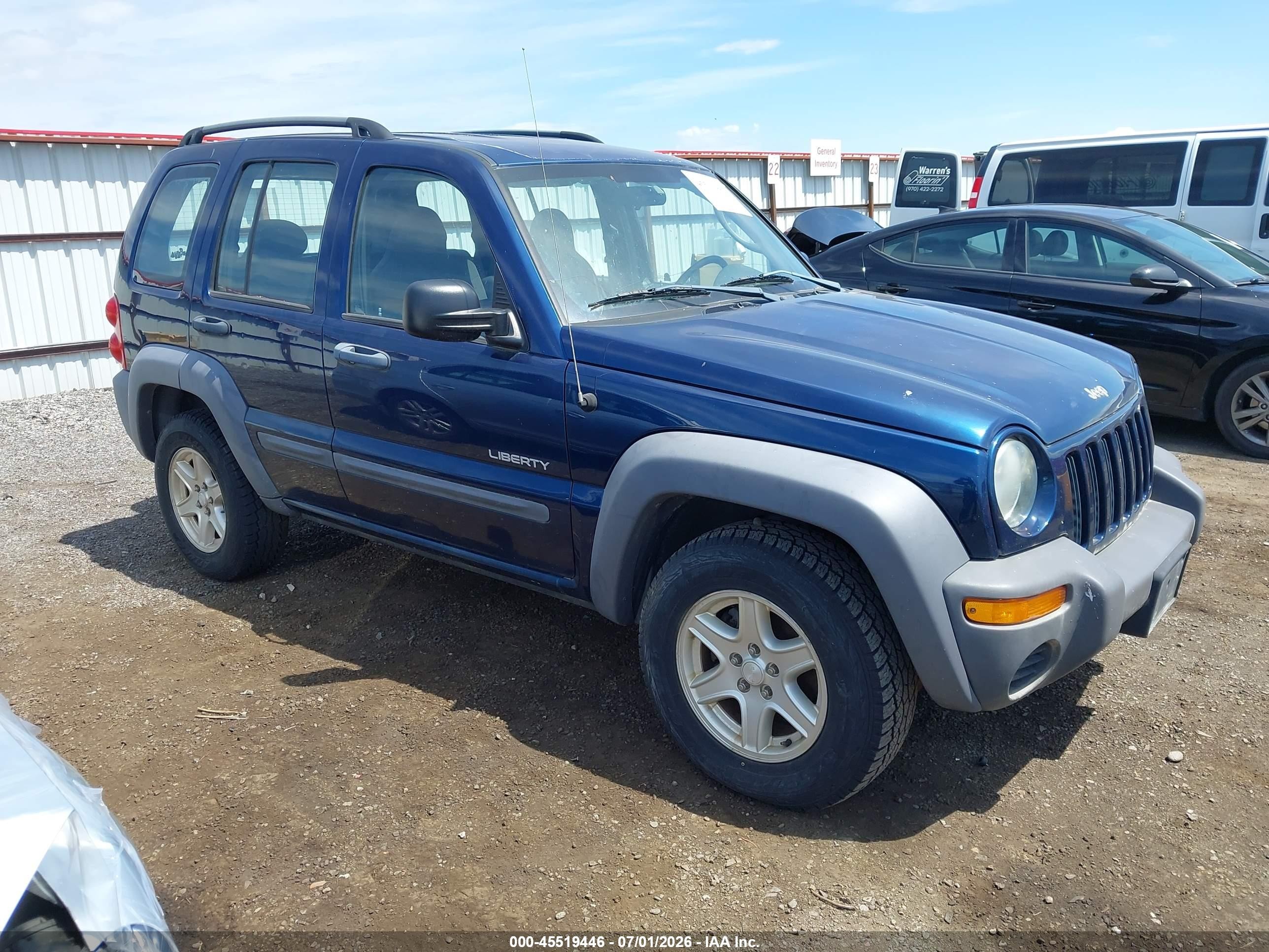 2004 Jeep Liberty Sport Blue vin: 1J4GL48KX4W110022