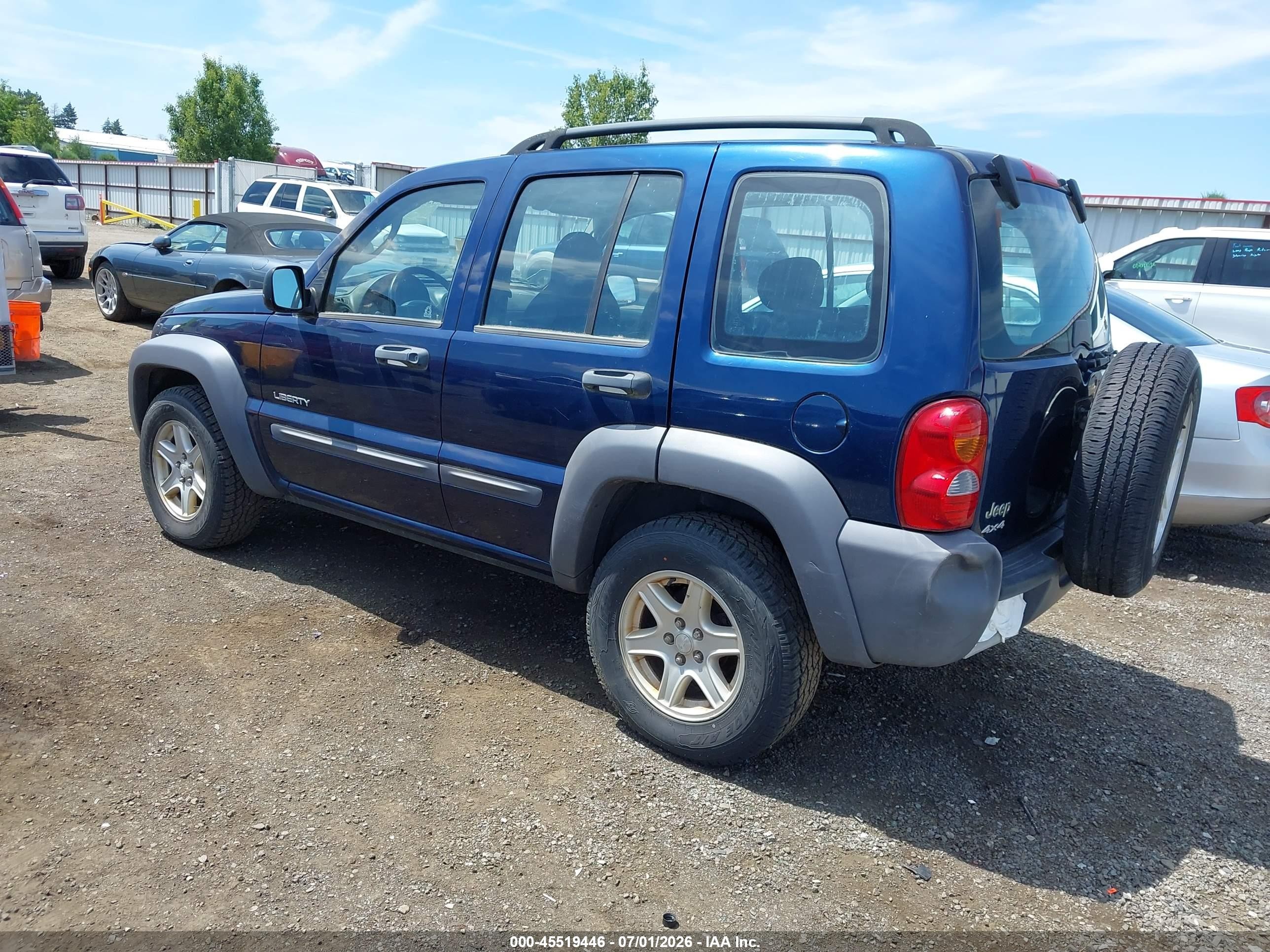 2004 Jeep Liberty Sport Синий vin: 1J4GL48KX4W110022