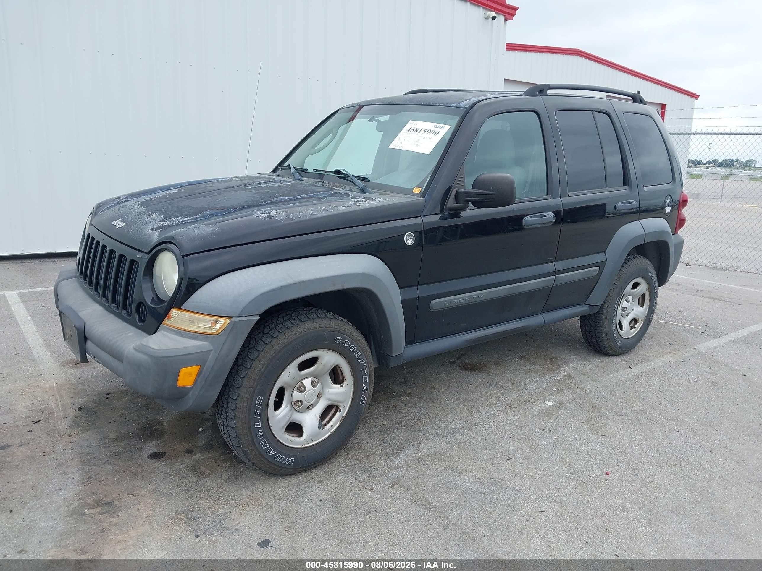 2006 Jeep Liberty Sport Black vin: 1J4GL48KX6W248369