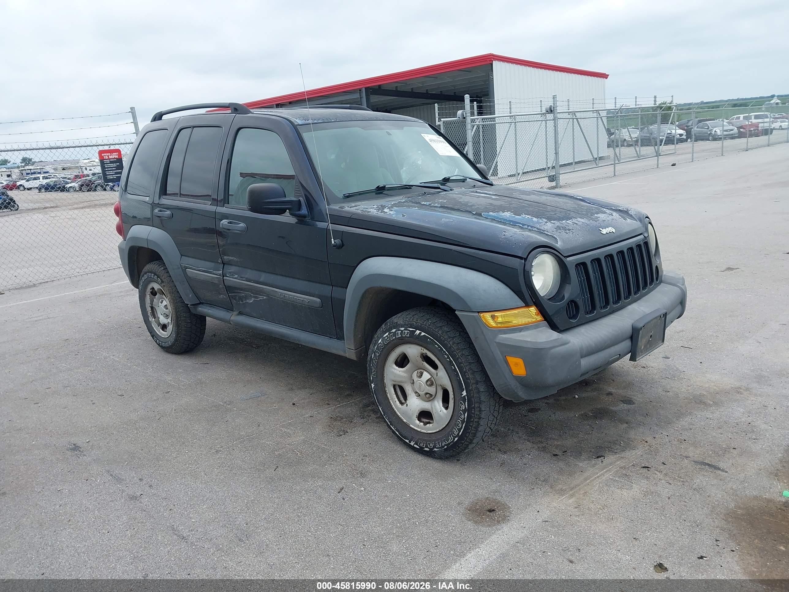2006 Jeep Liberty Sport Black vin: 1J4GL48KX6W248369