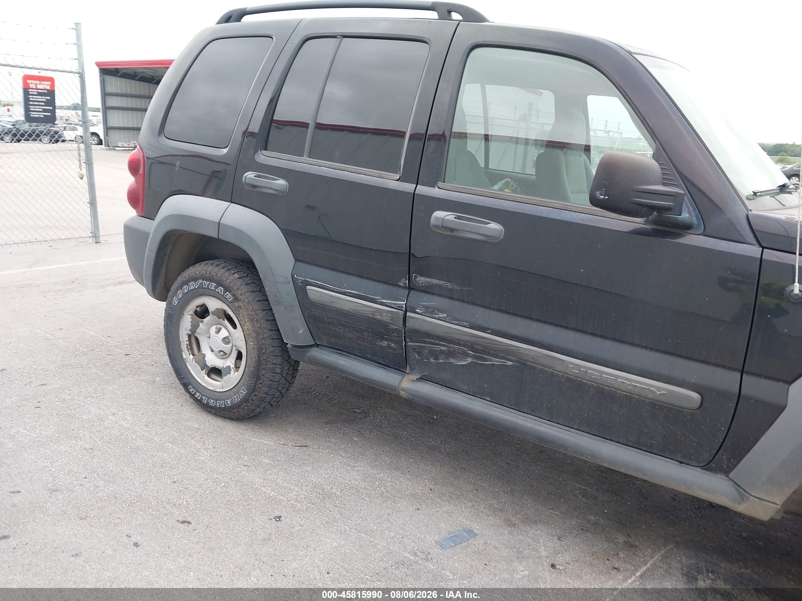 2006 Jeep Liberty Sport Black vin: 1J4GL48KX6W248369