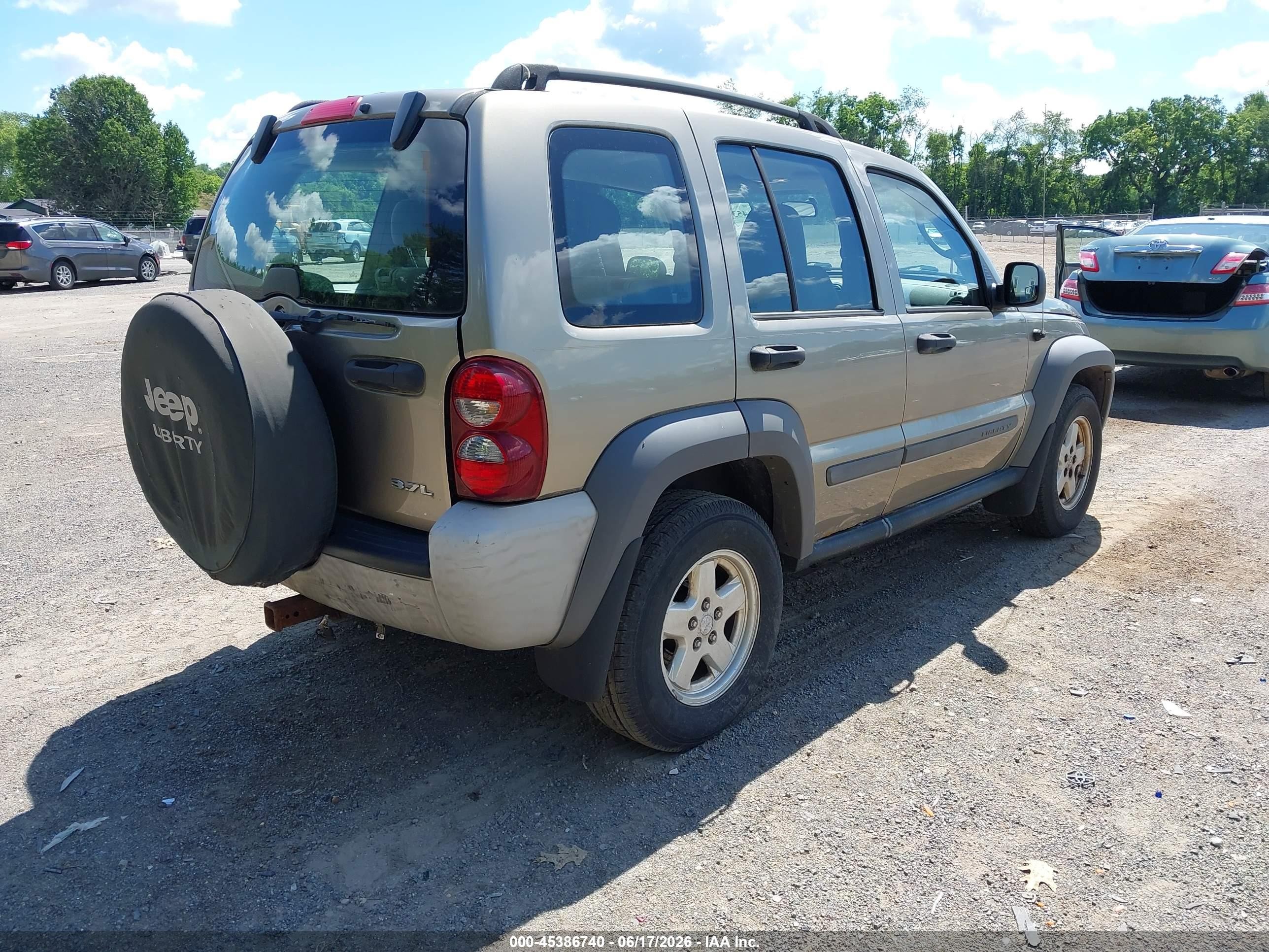 2007 Jeep Liberty Sport Tan vin: 1J4GL48KX7W535258