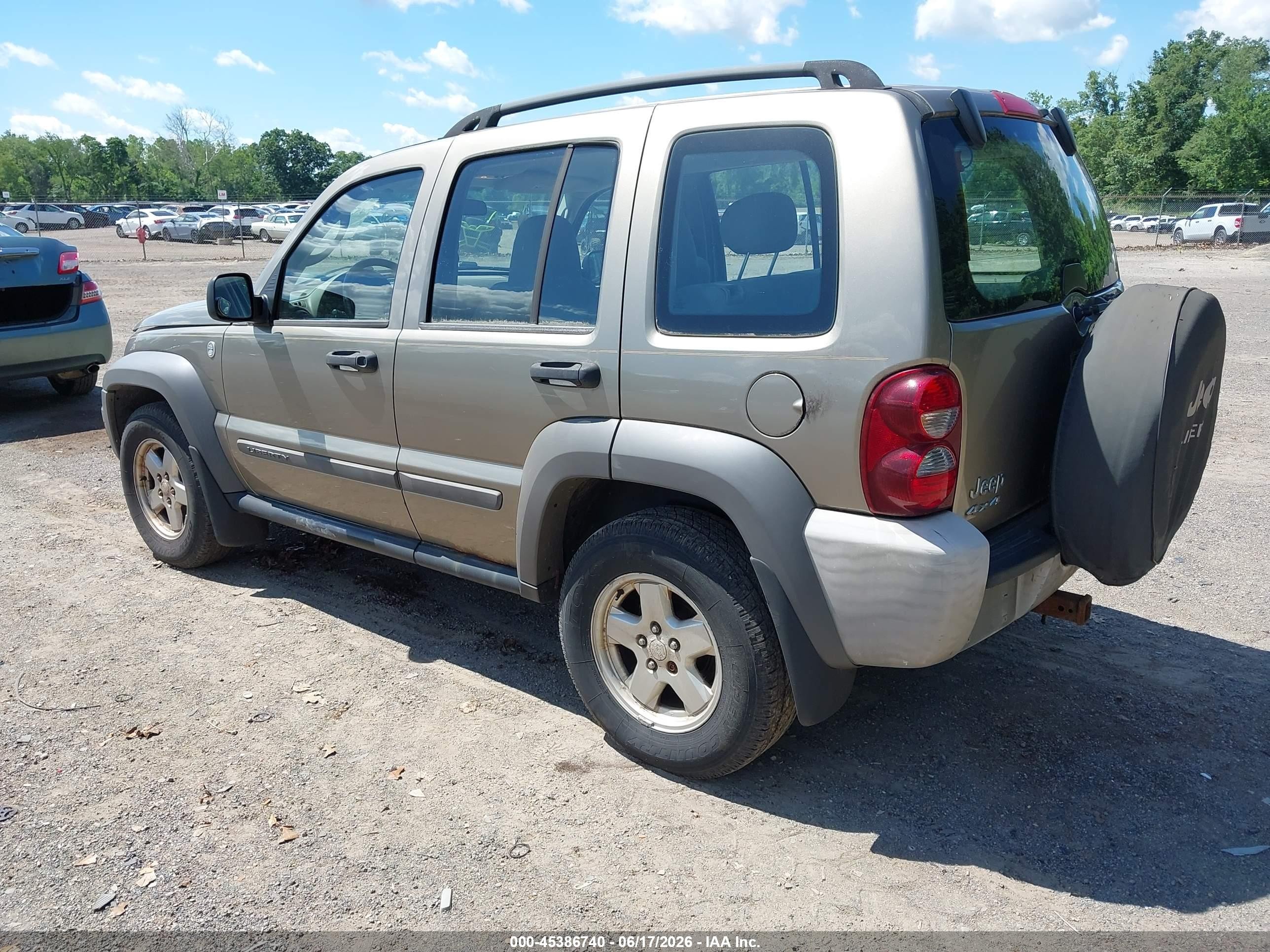 2007 Jeep Liberty Sport Tan vin: 1J4GL48KX7W535258