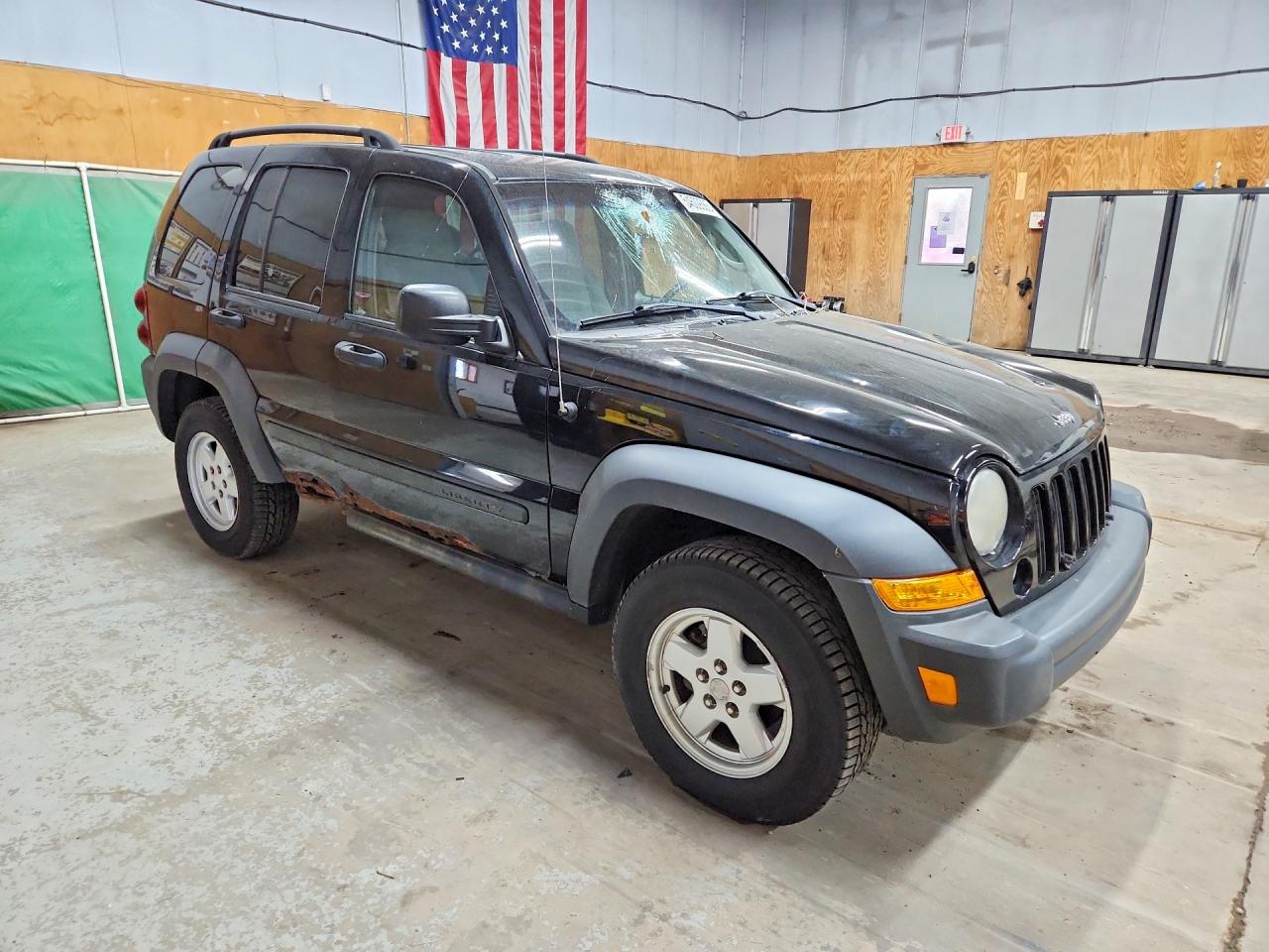 2007 Jeep Liberty Sport Black vin: 1J4GL48KX7W545028