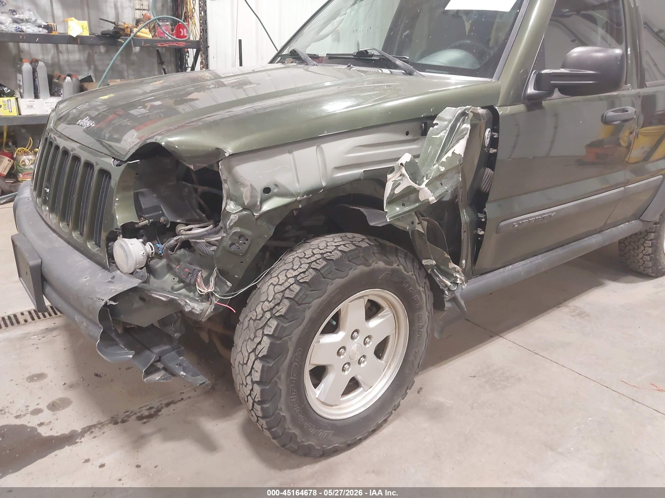 2007 Jeep Liberty Sport Green vin: 1J4GL48KX7W575694
