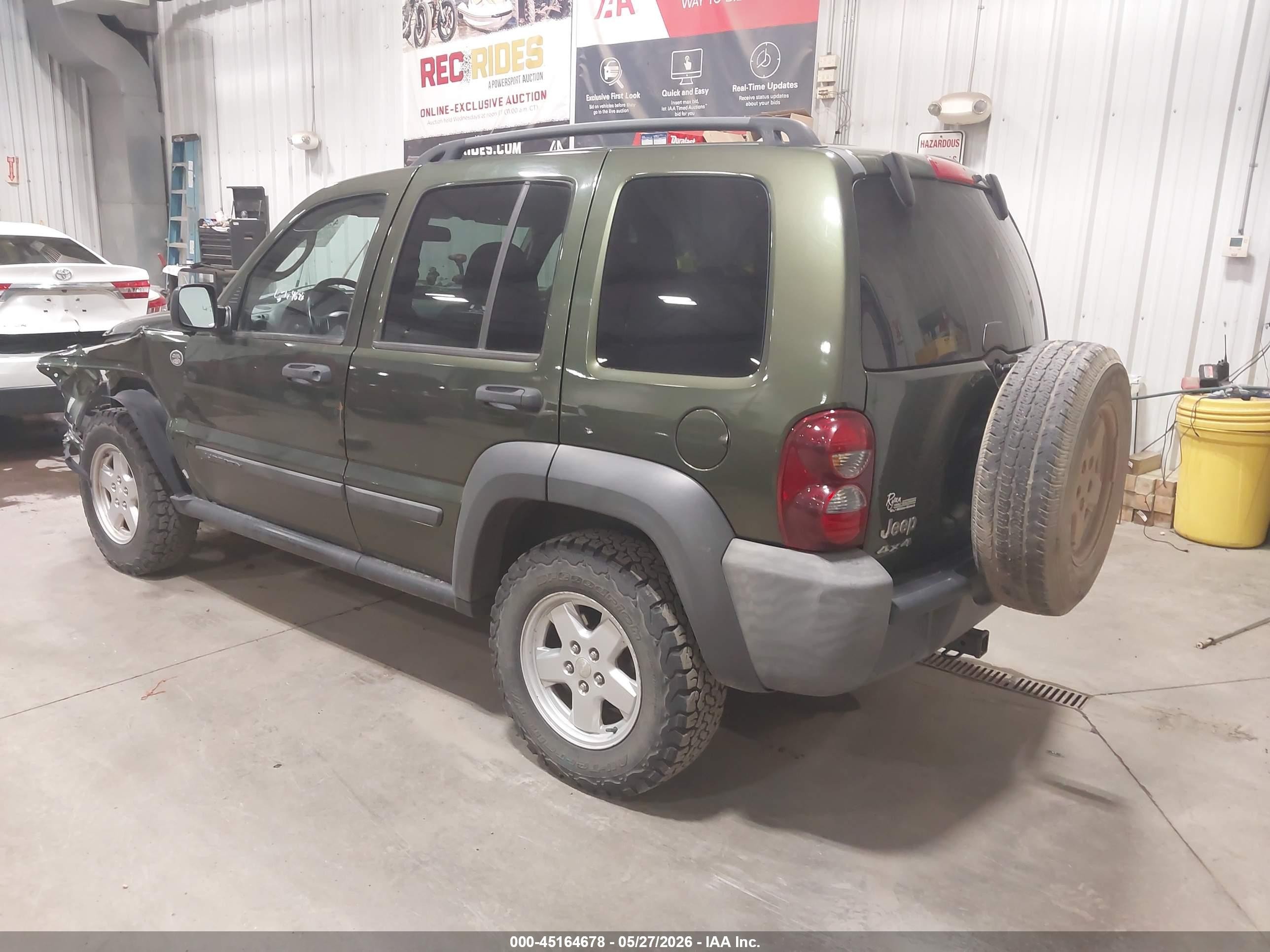 2007 Jeep Liberty Sport Green vin: 1J4GL48KX7W575694