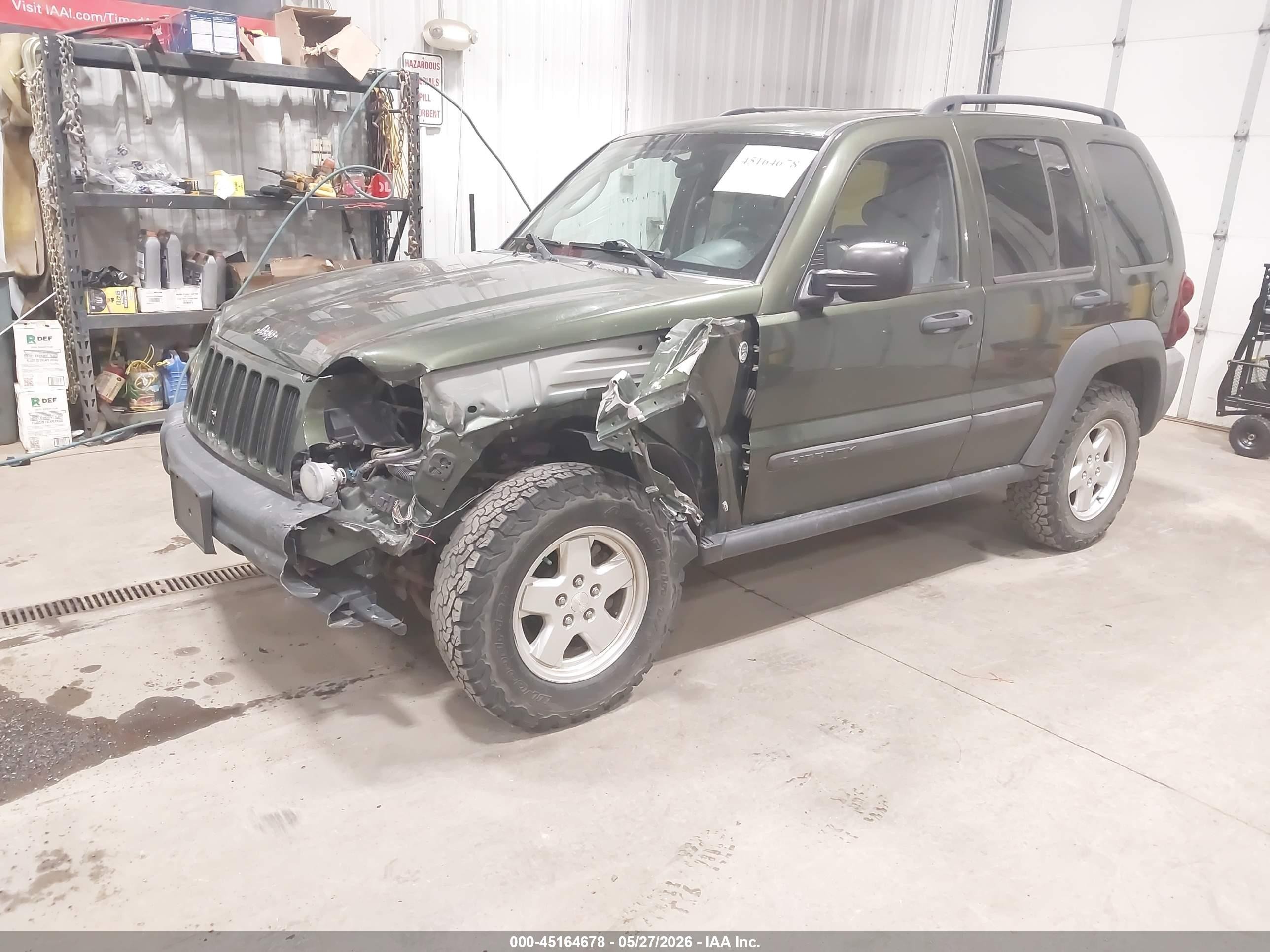 2007 Jeep Liberty Sport Green vin: 1J4GL48KX7W575694