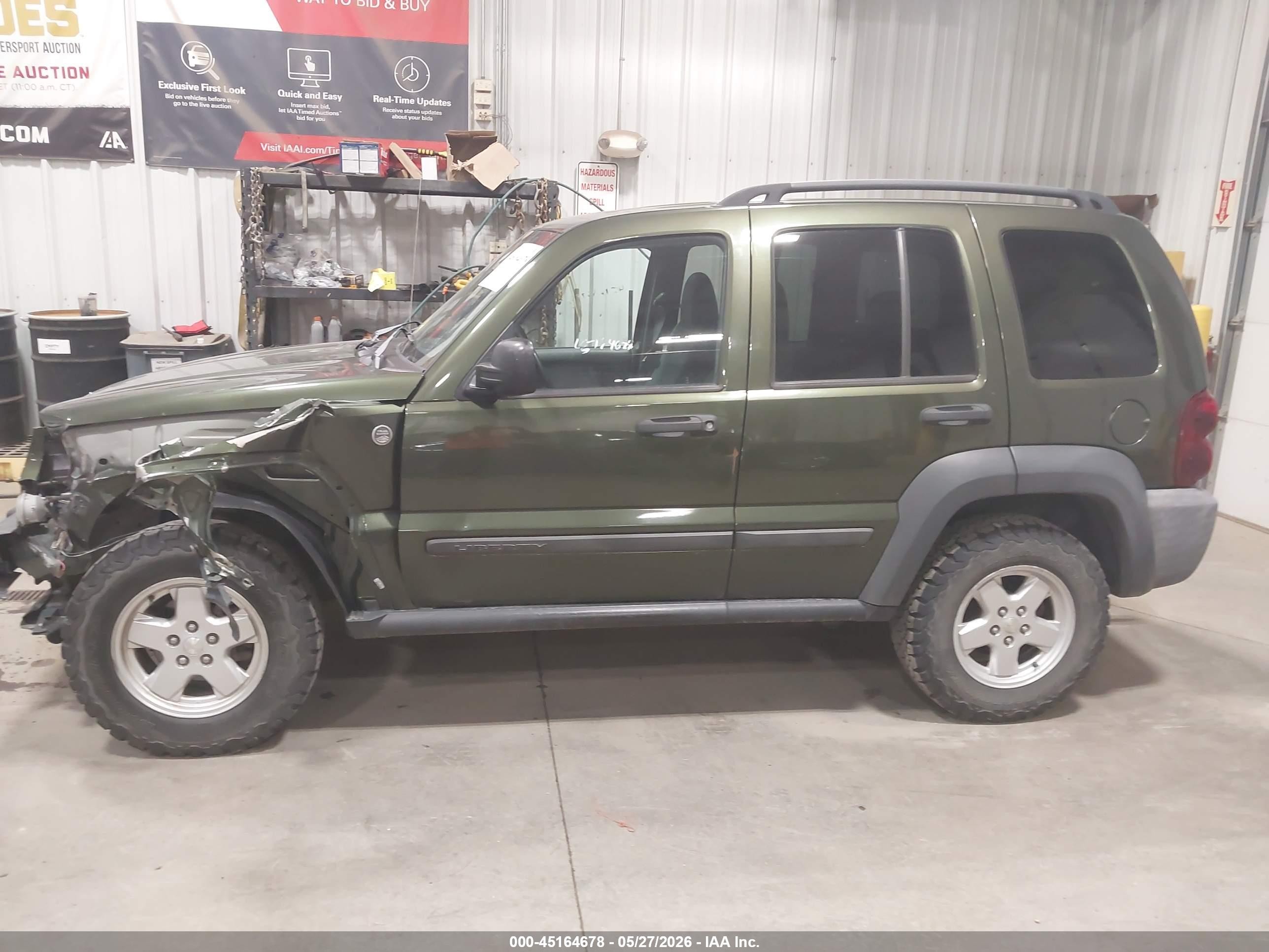 2007 Jeep Liberty Sport Green vin: 1J4GL48KX7W575694