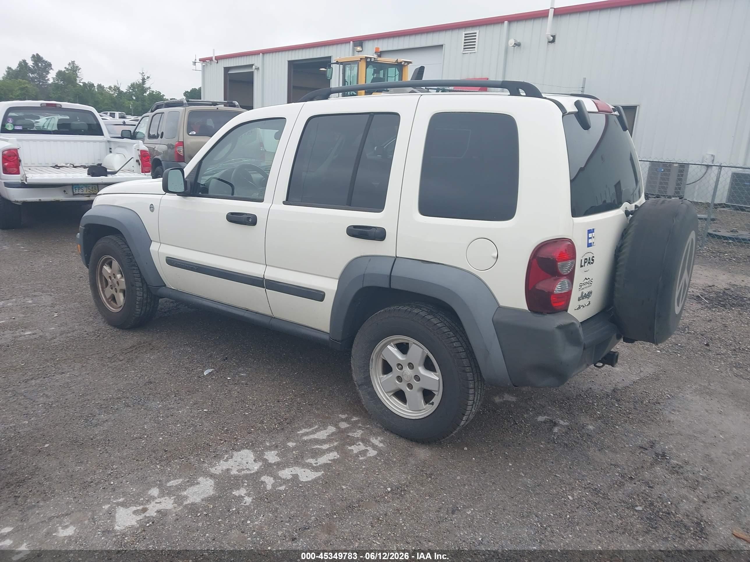 2007 Jeep Liberty Sport White vin: 1J4GL48KX7W612968