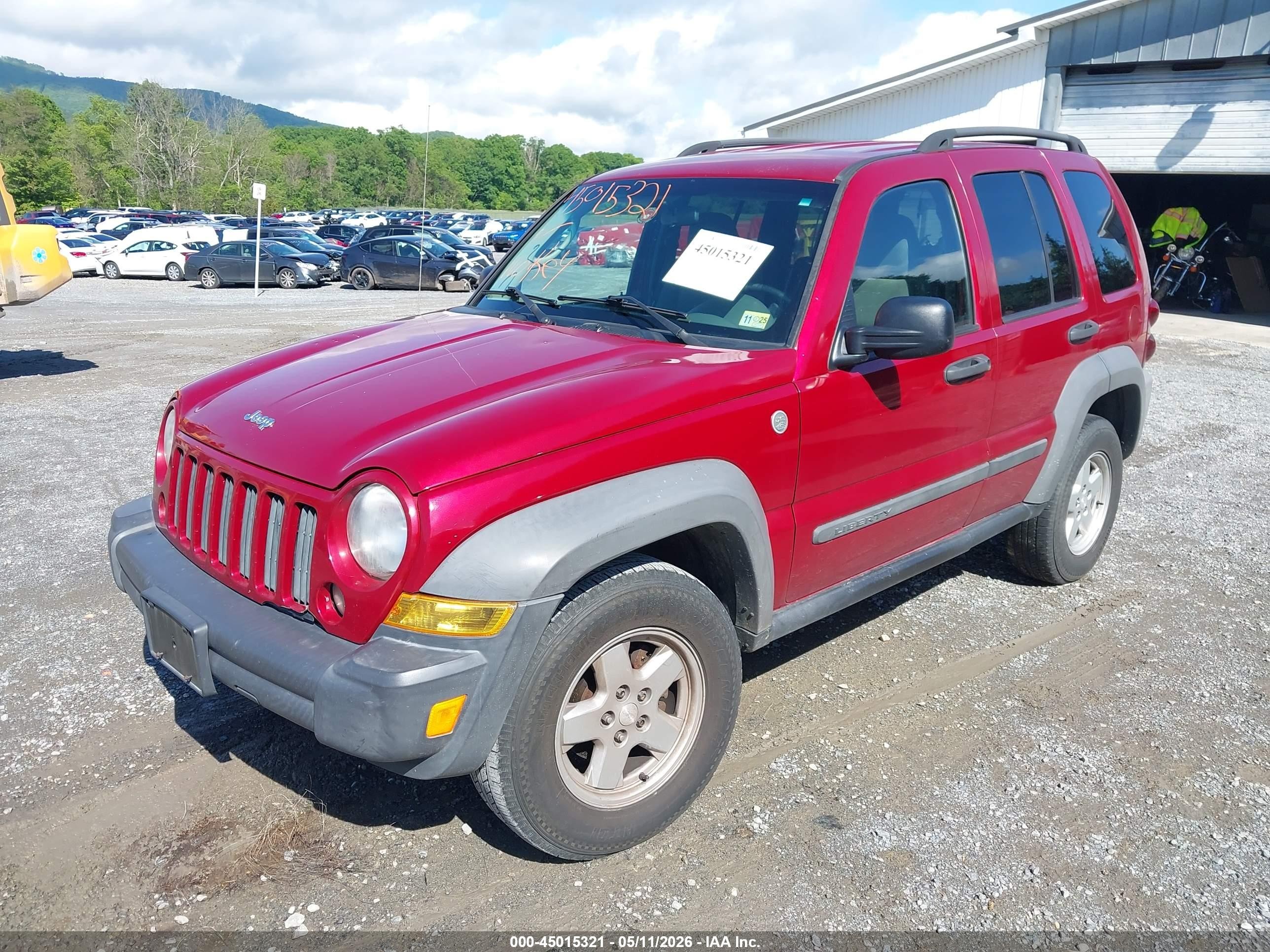 2007 Jeep Liberty Sport Red vin: 1J4GL48KX7W621380