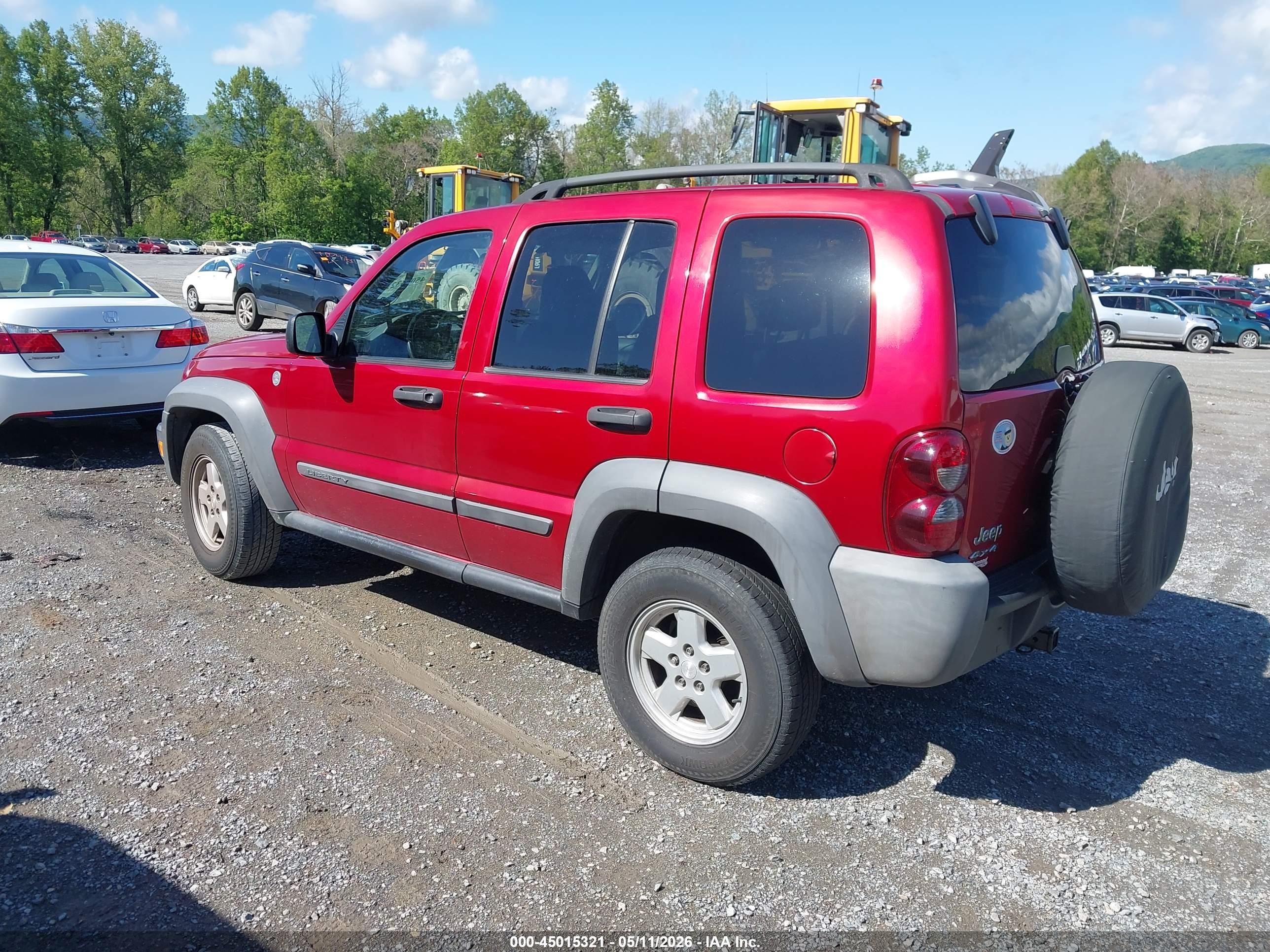 2007 Jeep Liberty Sport Red vin: 1J4GL48KX7W621380