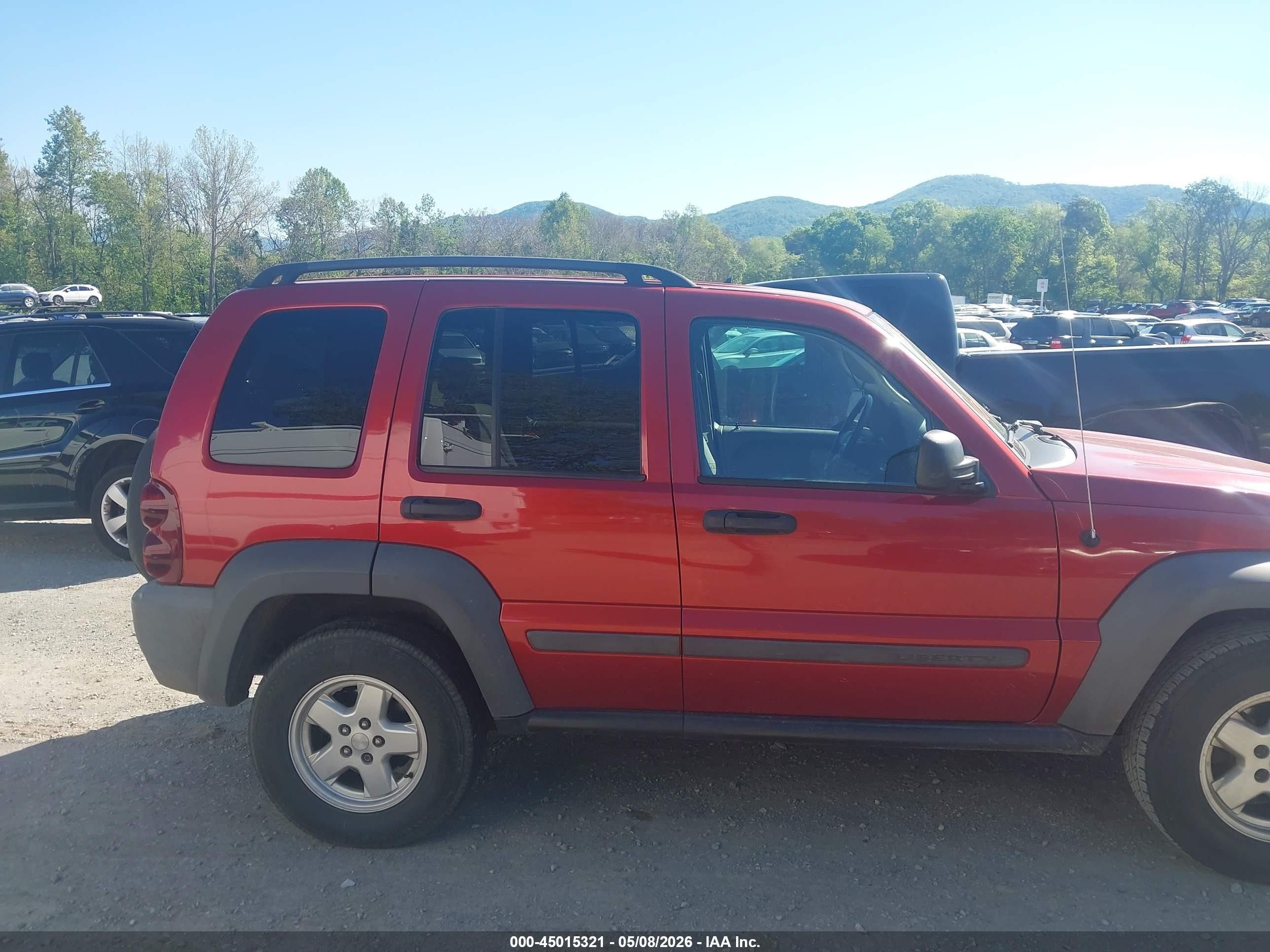 2007 Jeep Liberty Sport Red vin: 1J4GL48KX7W621380