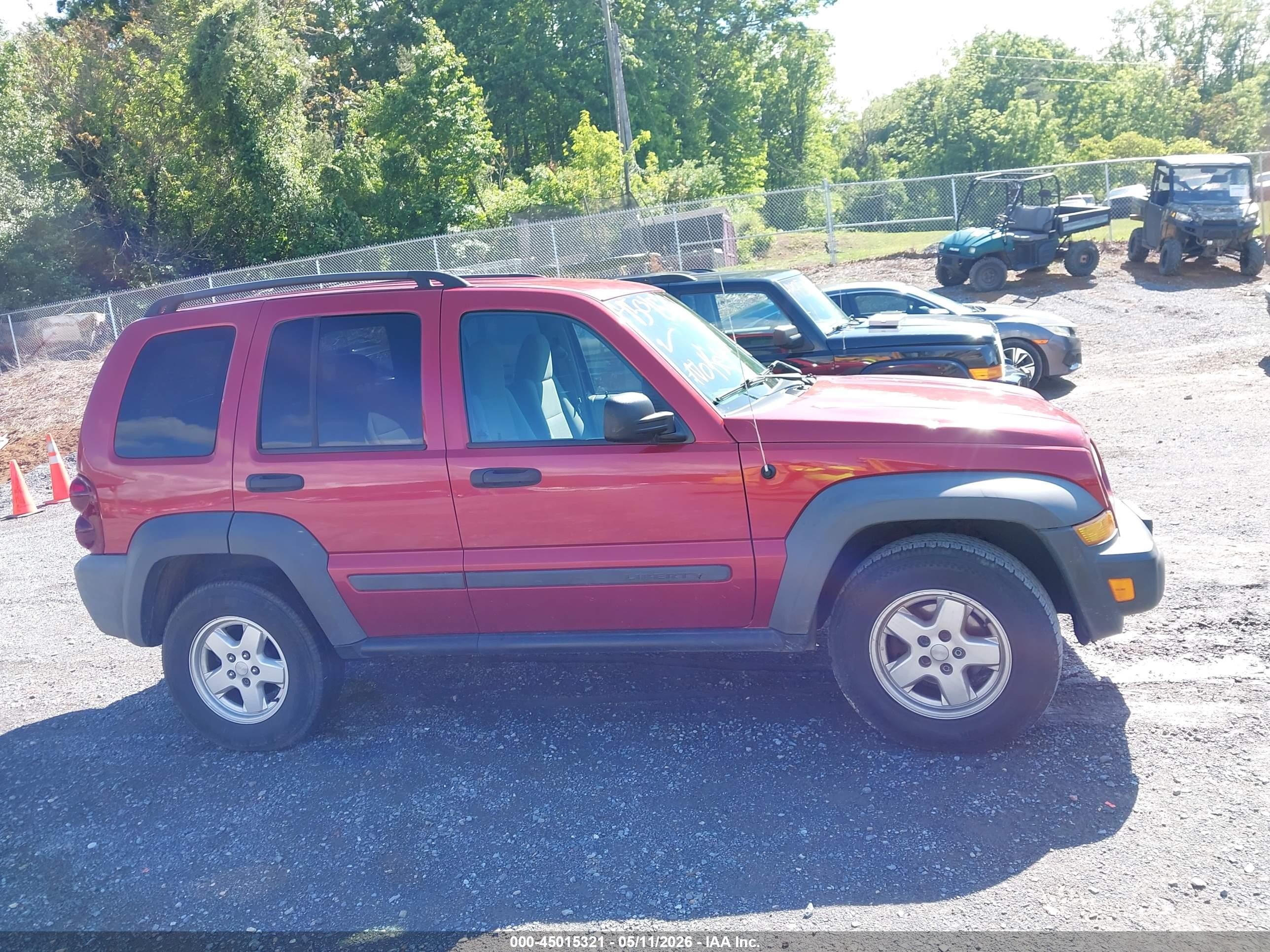 2007 Jeep Liberty Sport Red vin: 1J4GL48KX7W621380