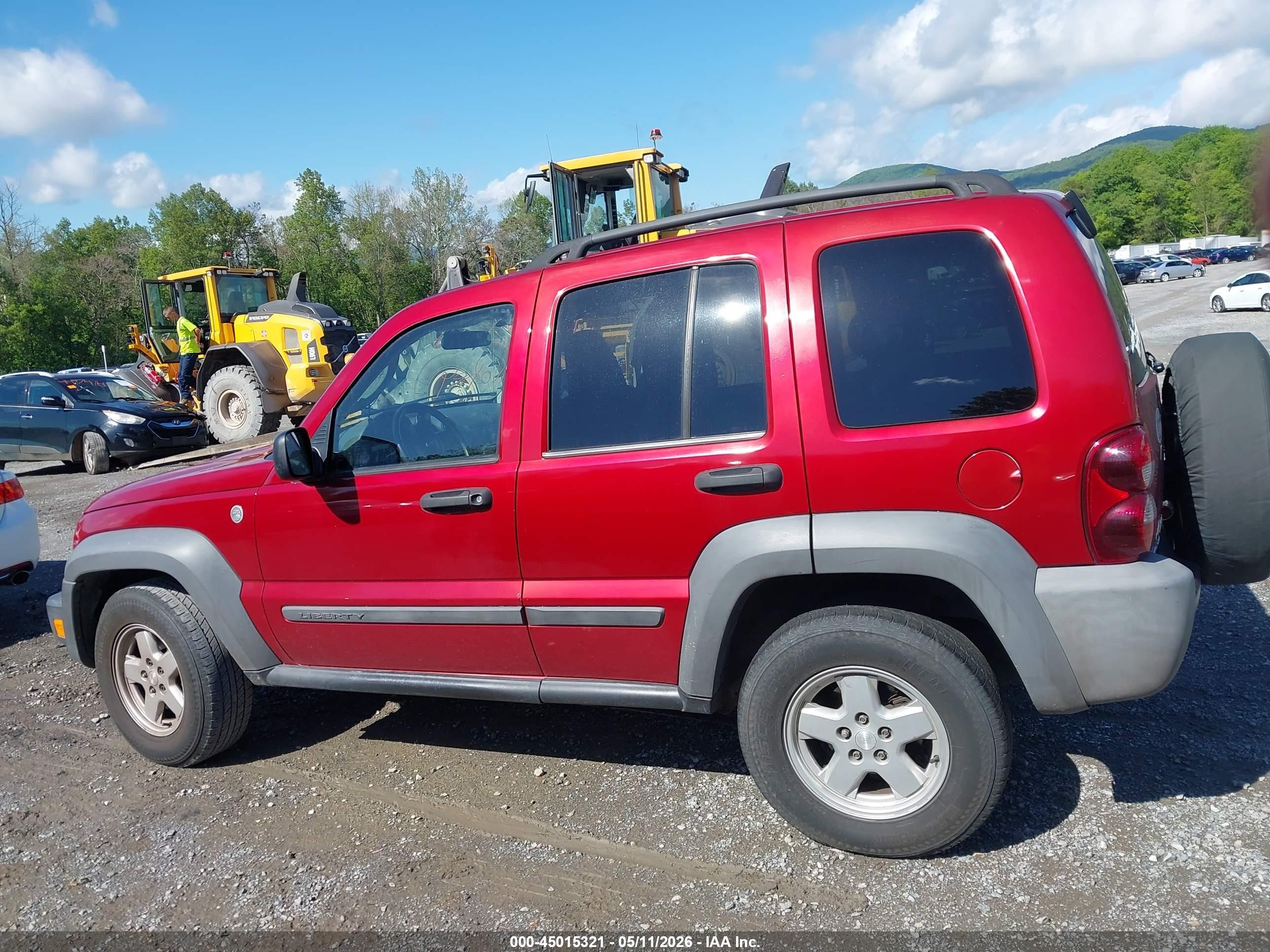 2007 Jeep Liberty Sport Red vin: 1J4GL48KX7W621380