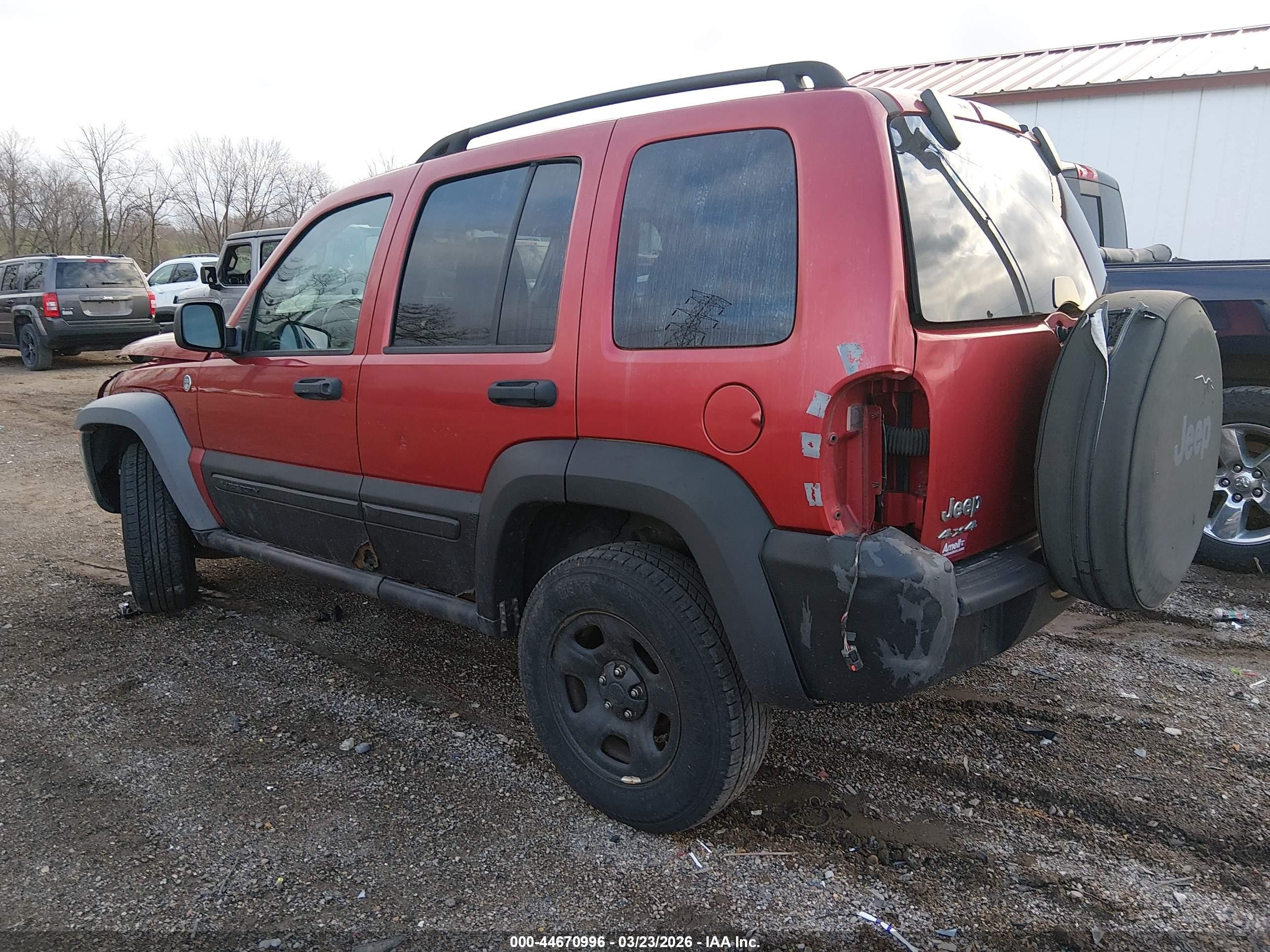 2007 Jeep Liberty Sport Красный vin: 1J4GL48KX7W699657