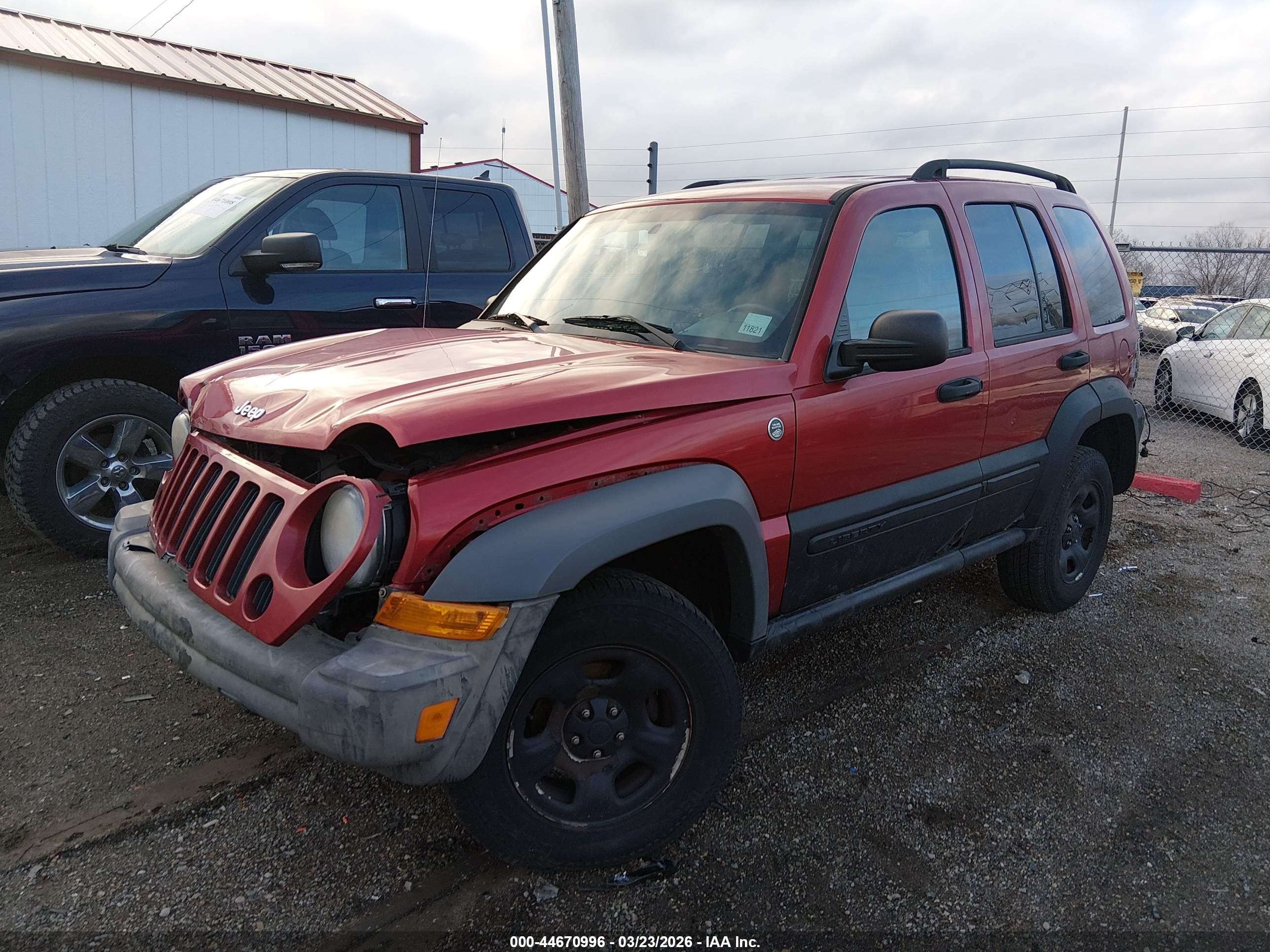 2007 Jeep Liberty Sport Красный vin: 1J4GL48KX7W699657