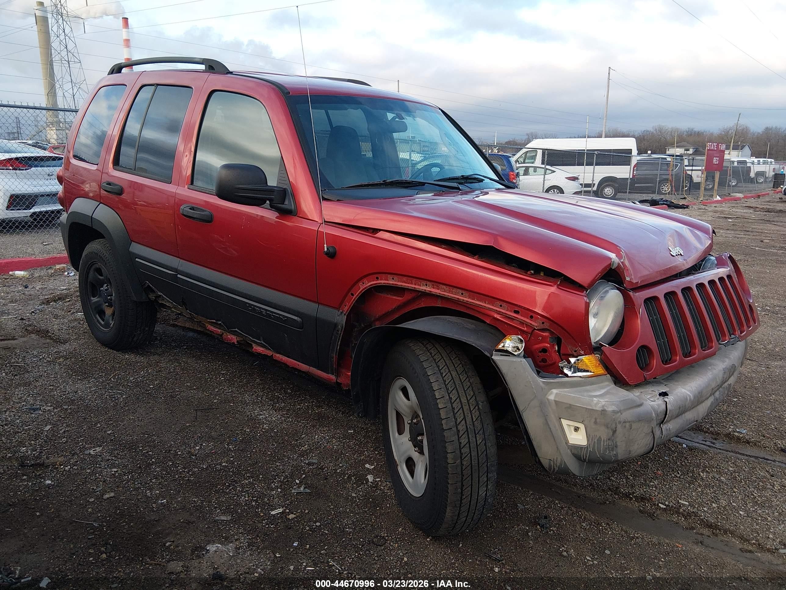 2007 Jeep Liberty Sport Красный vin: 1J4GL48KX7W699657