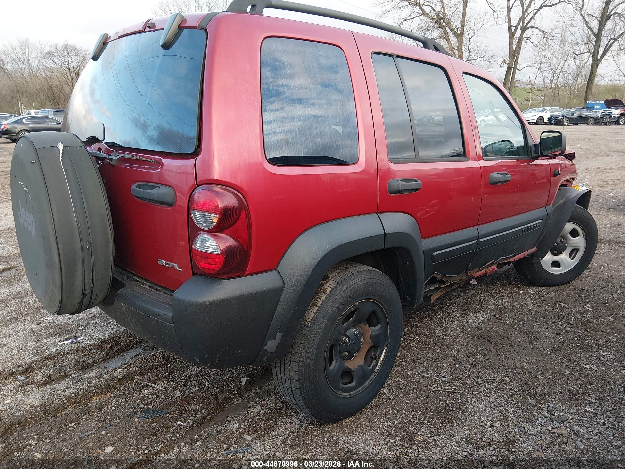 2007 Jeep Liberty Sport Красный vin: 1J4GL48KX7W699657